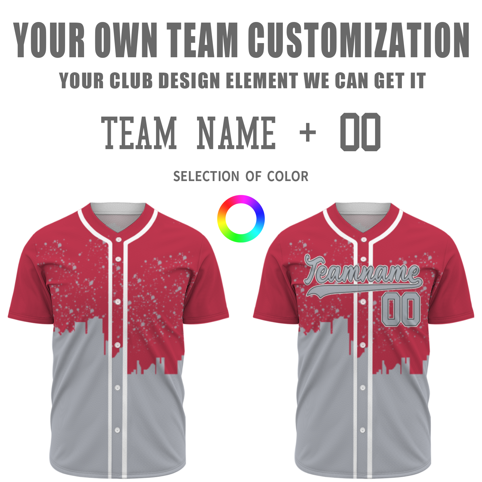 Custom Red Gray-White Authentic City's Reflection Baseball Jersey