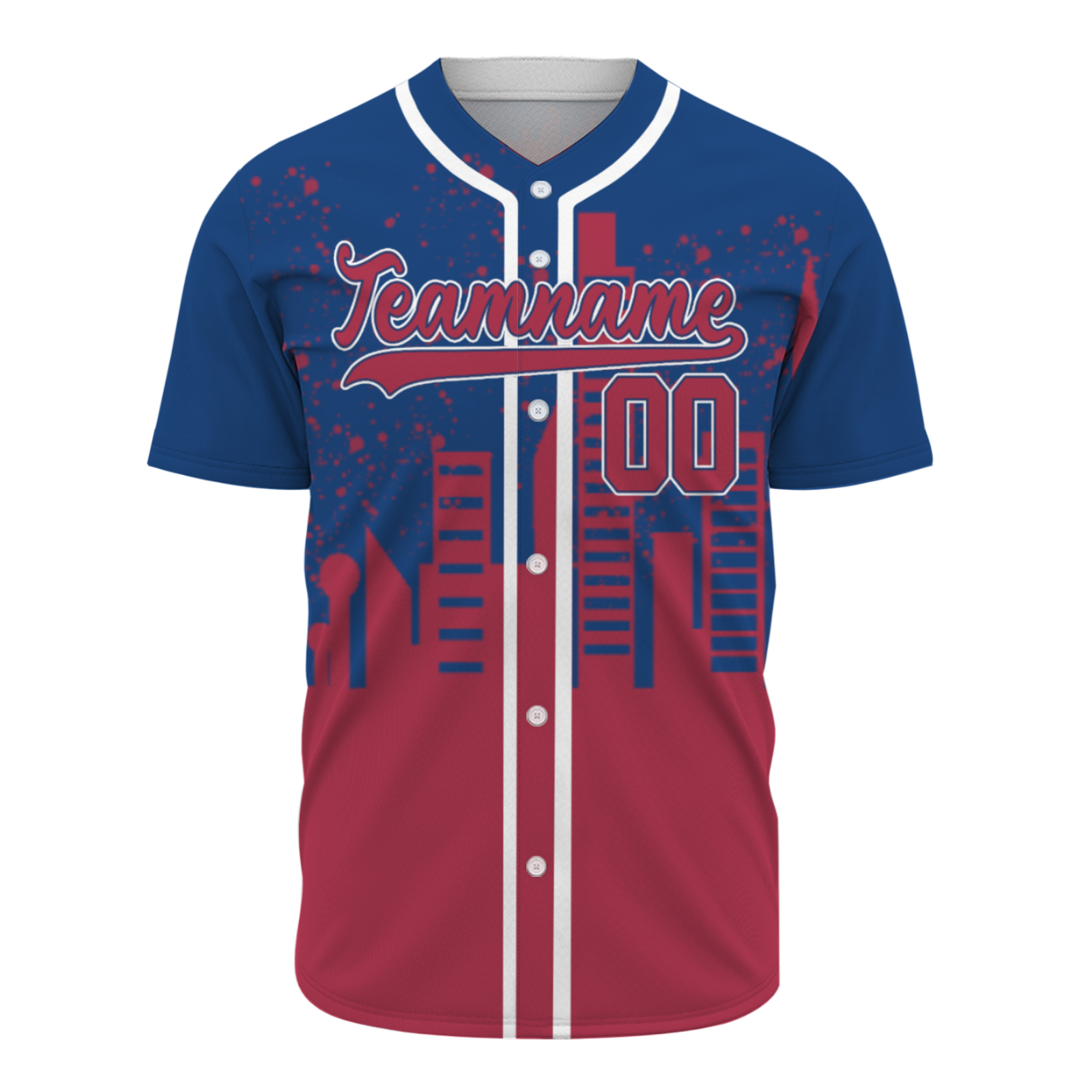 Custom Indigo Dark Red-White Authentic City's Reflection Baseball Jersey