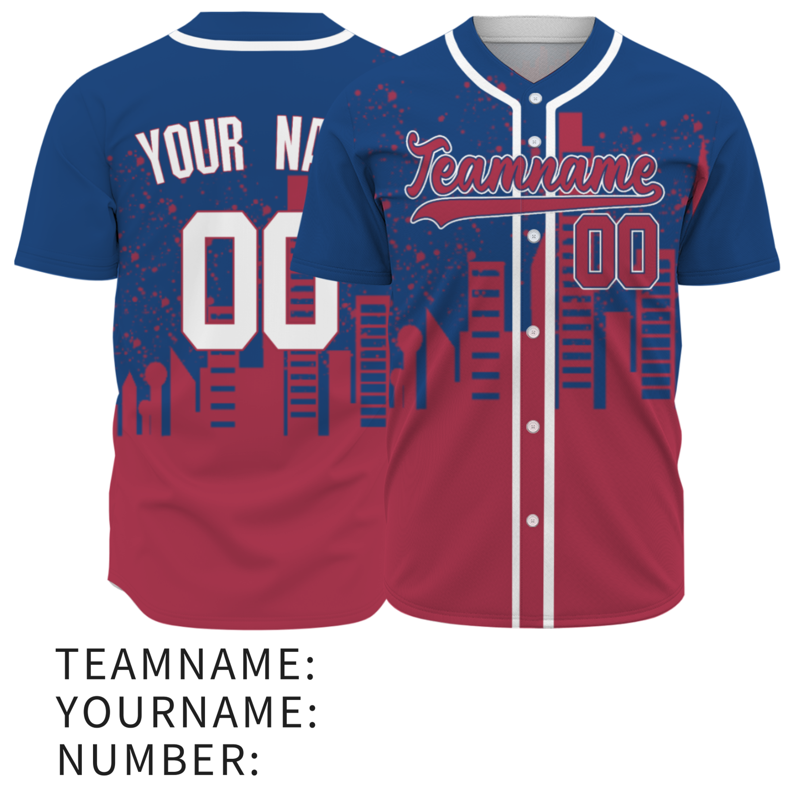 Custom Indigo Dark Red-White Authentic City's Reflection Baseball Jersey