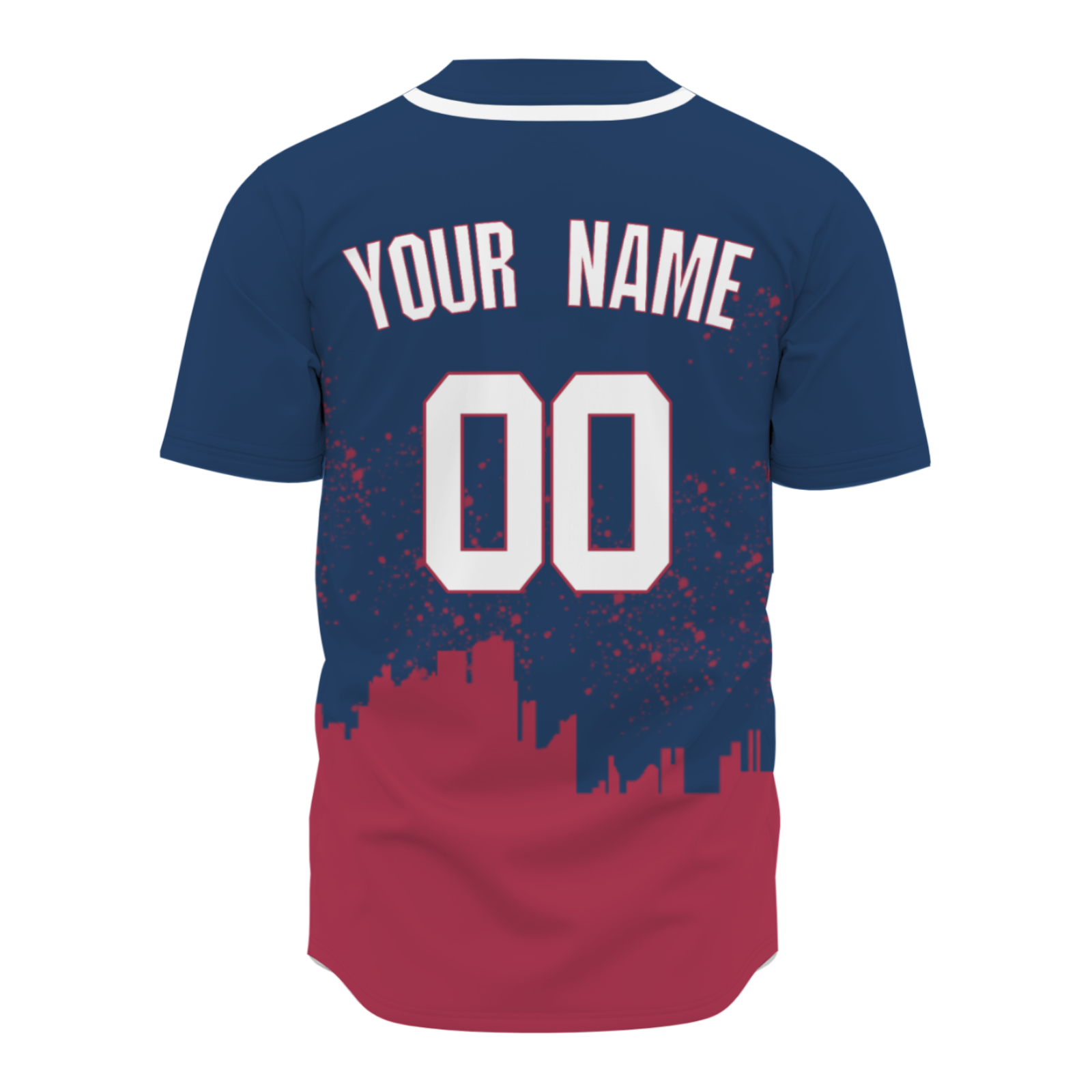 Custom Indigo Dark Red-White Authentic City's Reflection Baseball Jersey