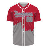 Custom Red Gray-White Authentic City's Reflection Baseball Jersey