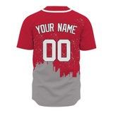 Custom Red Gray-White Authentic City's Reflection Baseball Jersey