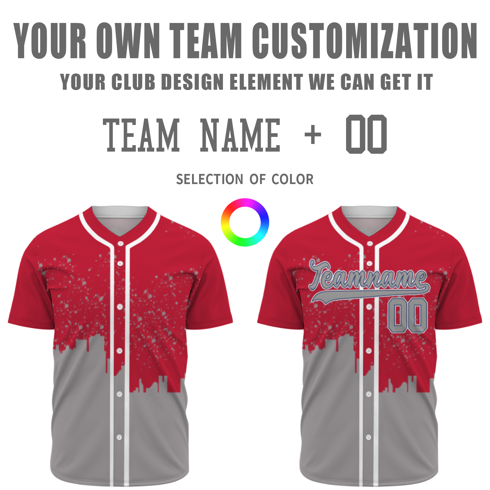 Custom Red Gray-White Authentic City's Reflection Baseball Jersey