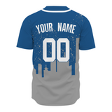 Custom Cobalt Blue Gray-White Authentic City's Reflection Baseball Jersey