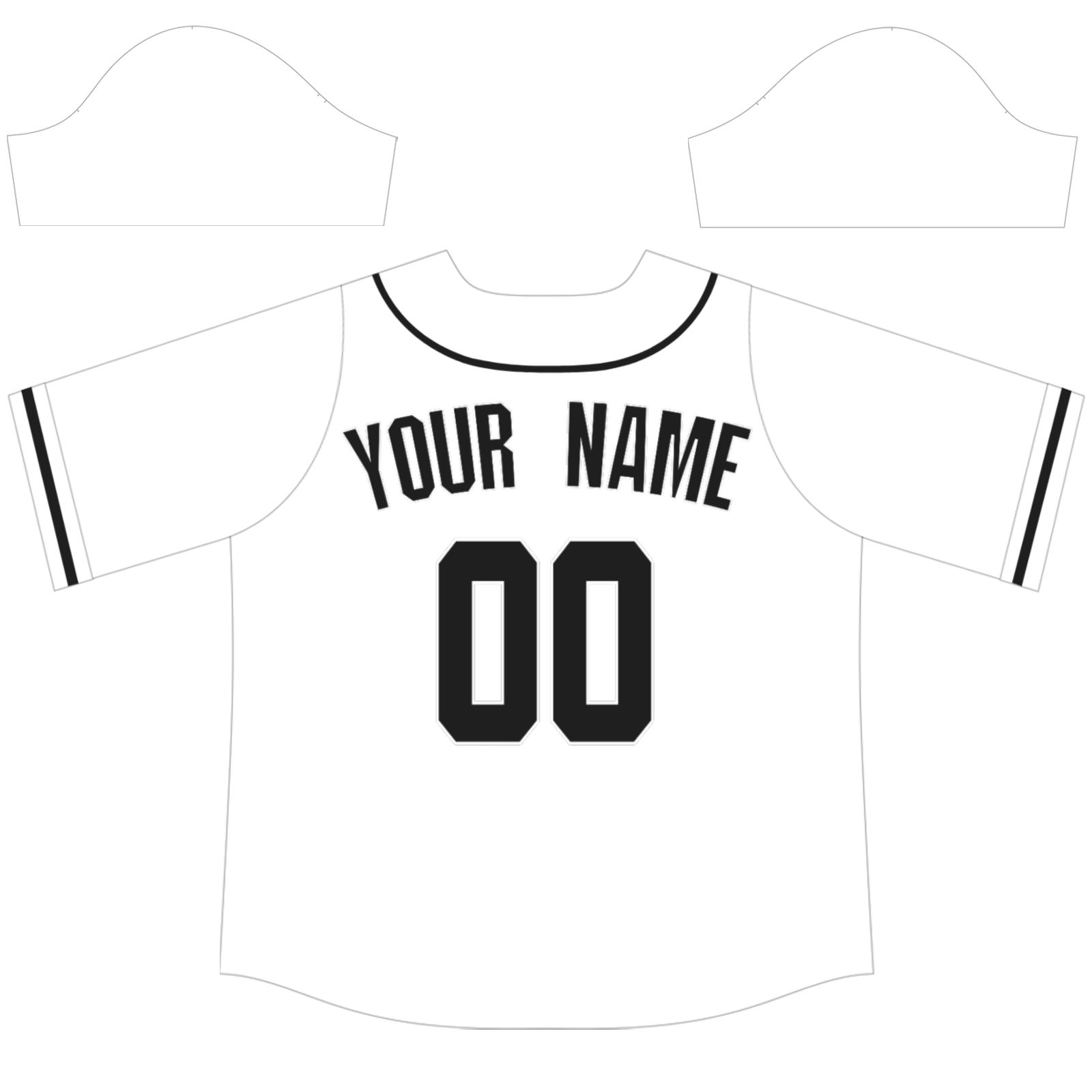 Custom White Black-White Authentic Baseball Jersey