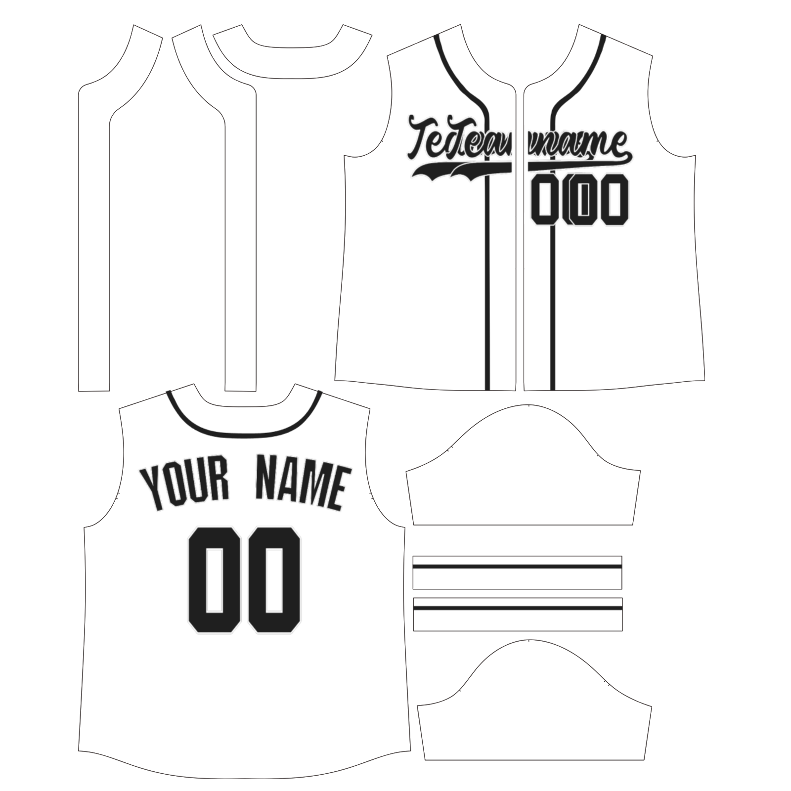 Custom White Black-White Authentic Baseball Jersey