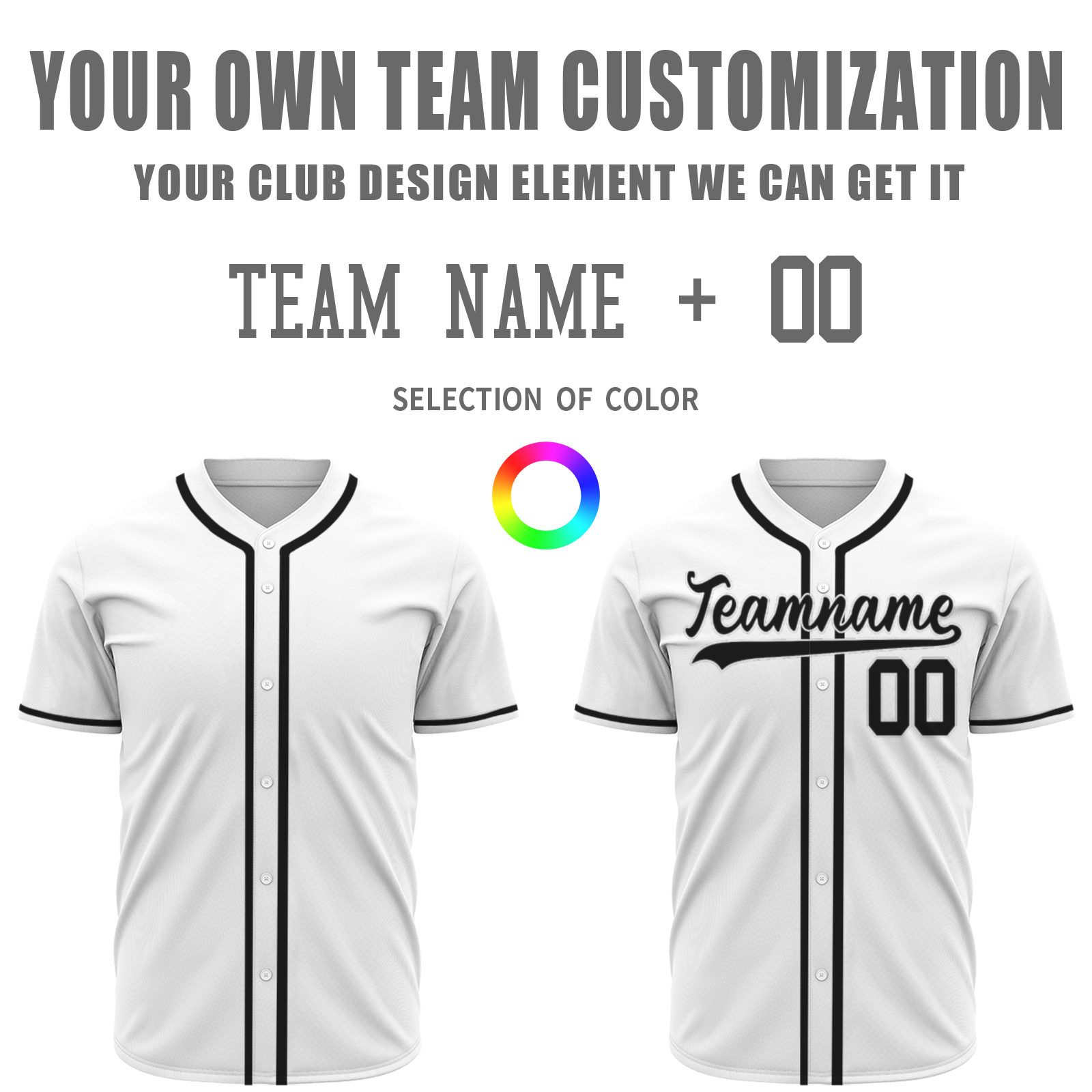 Custom White Black-White Authentic Baseball Jersey