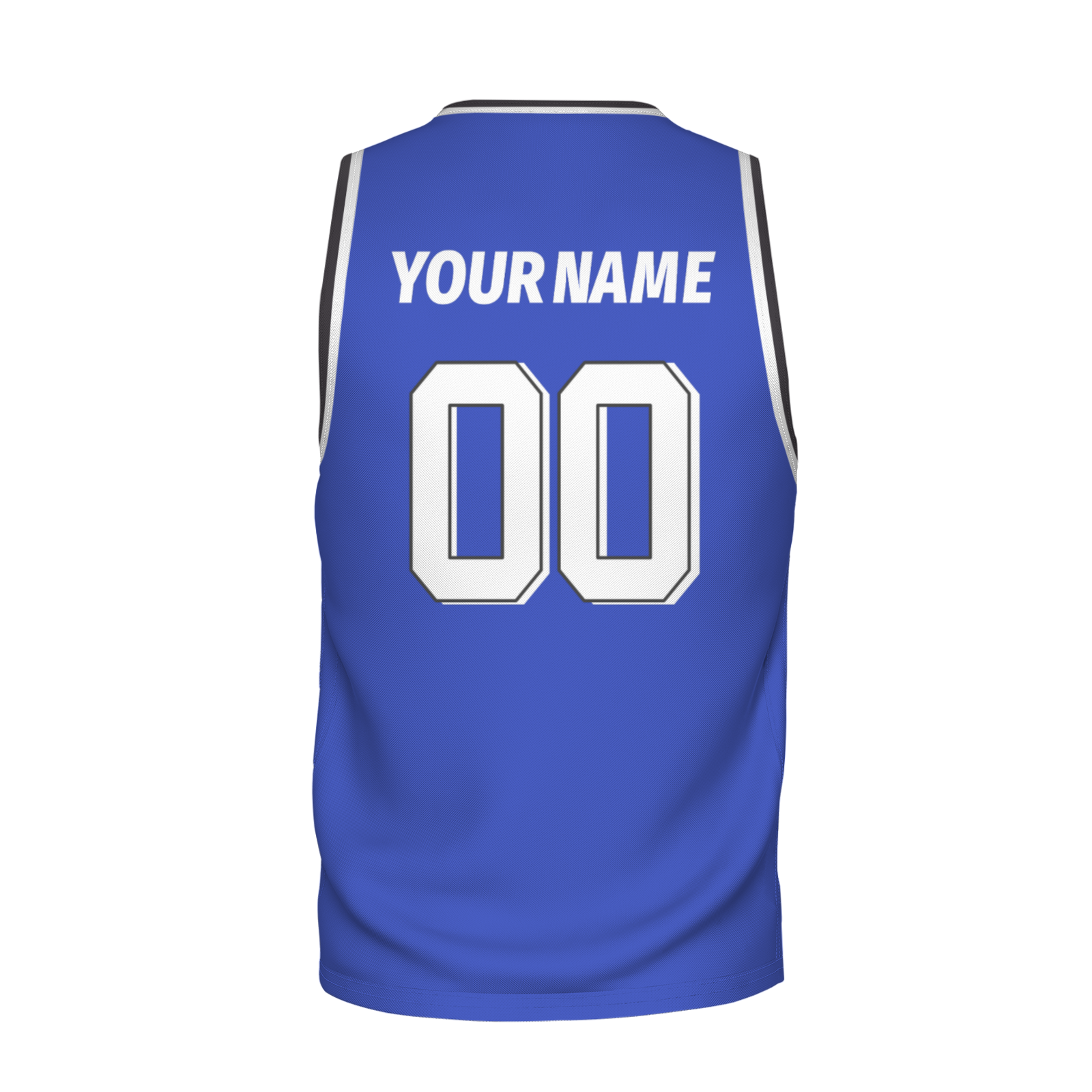 Custom Ultra Marine White-Black 3D Authentic V-Neck Basketball Jersey