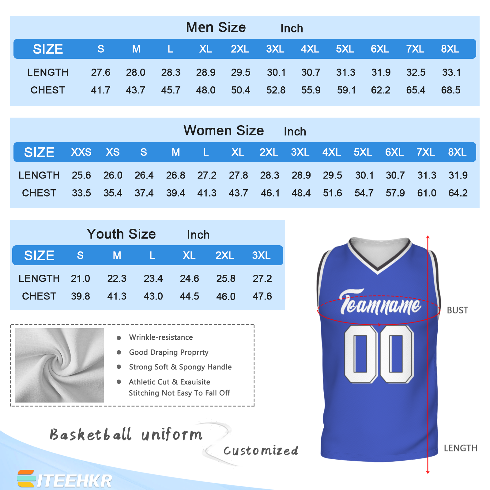 Custom Ultra Marine White-Black 3D Authentic V-Neck Basketball Jersey