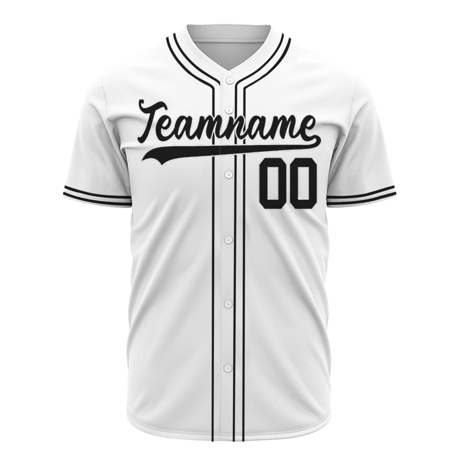 Custom White Black-White Authentic Baseball Jersey