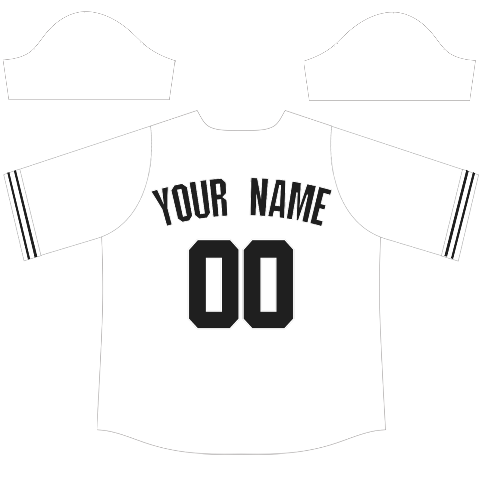 Custom White Black-White Authentic Baseball Jersey