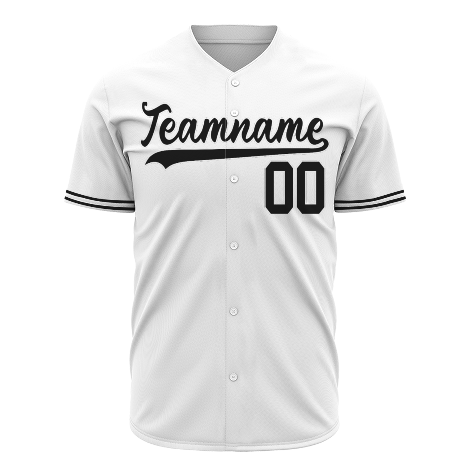 Custom White Black-White Authentic Baseball Jersey