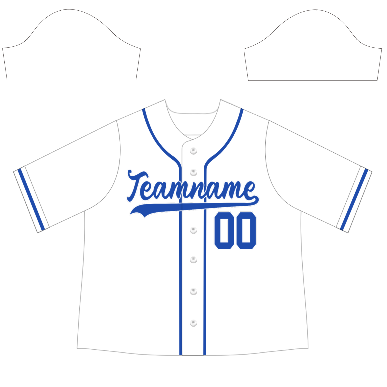 Custom White Cobalt Blue-White Authentic Baseball Jersey