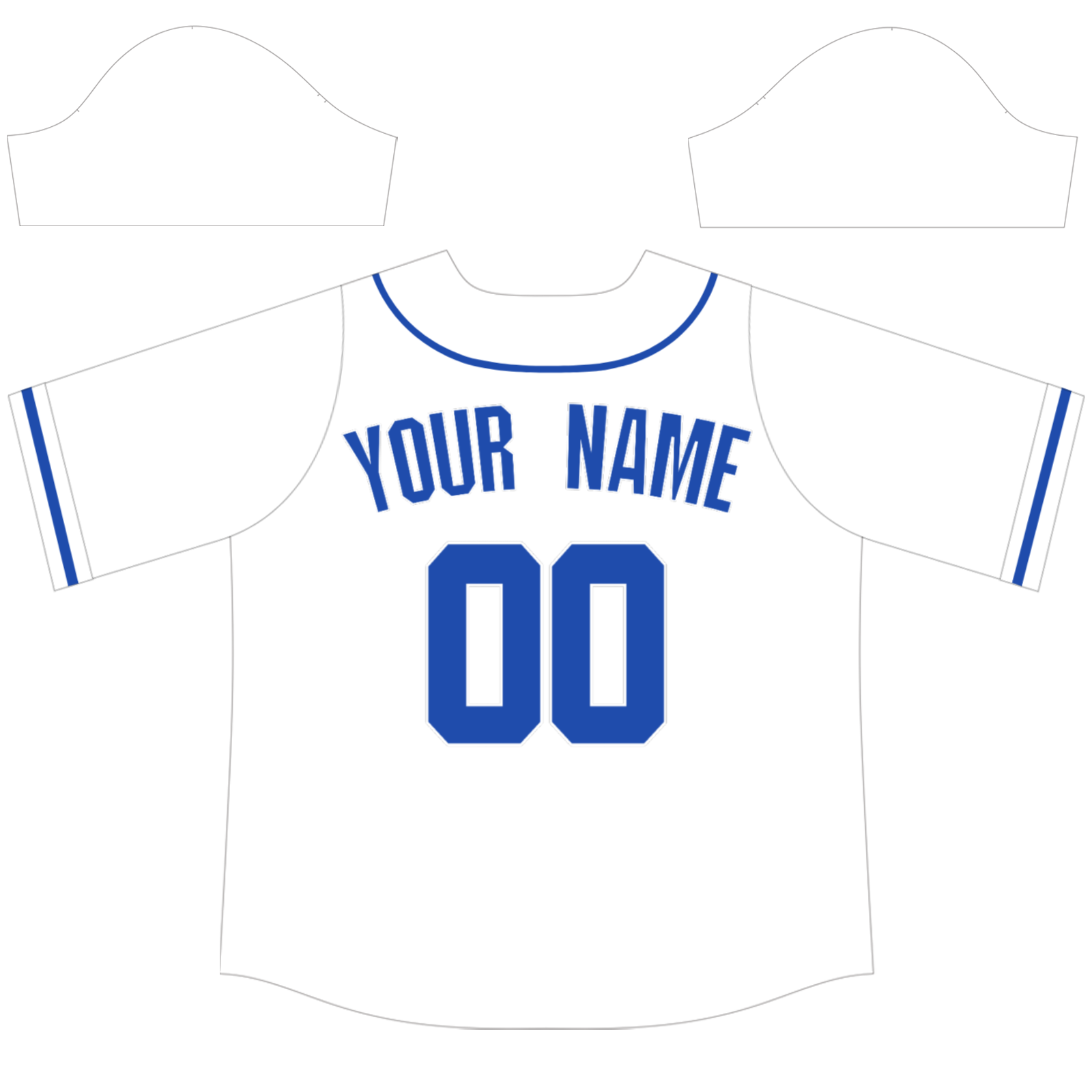 Custom White Cobalt Blue-White Authentic Baseball Jersey