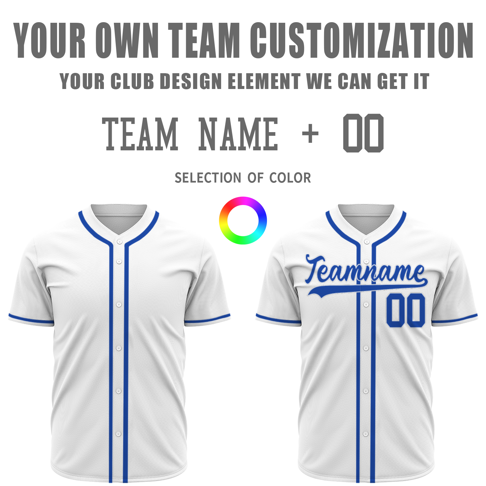 Custom White Cobalt Blue-White Authentic Baseball Jersey