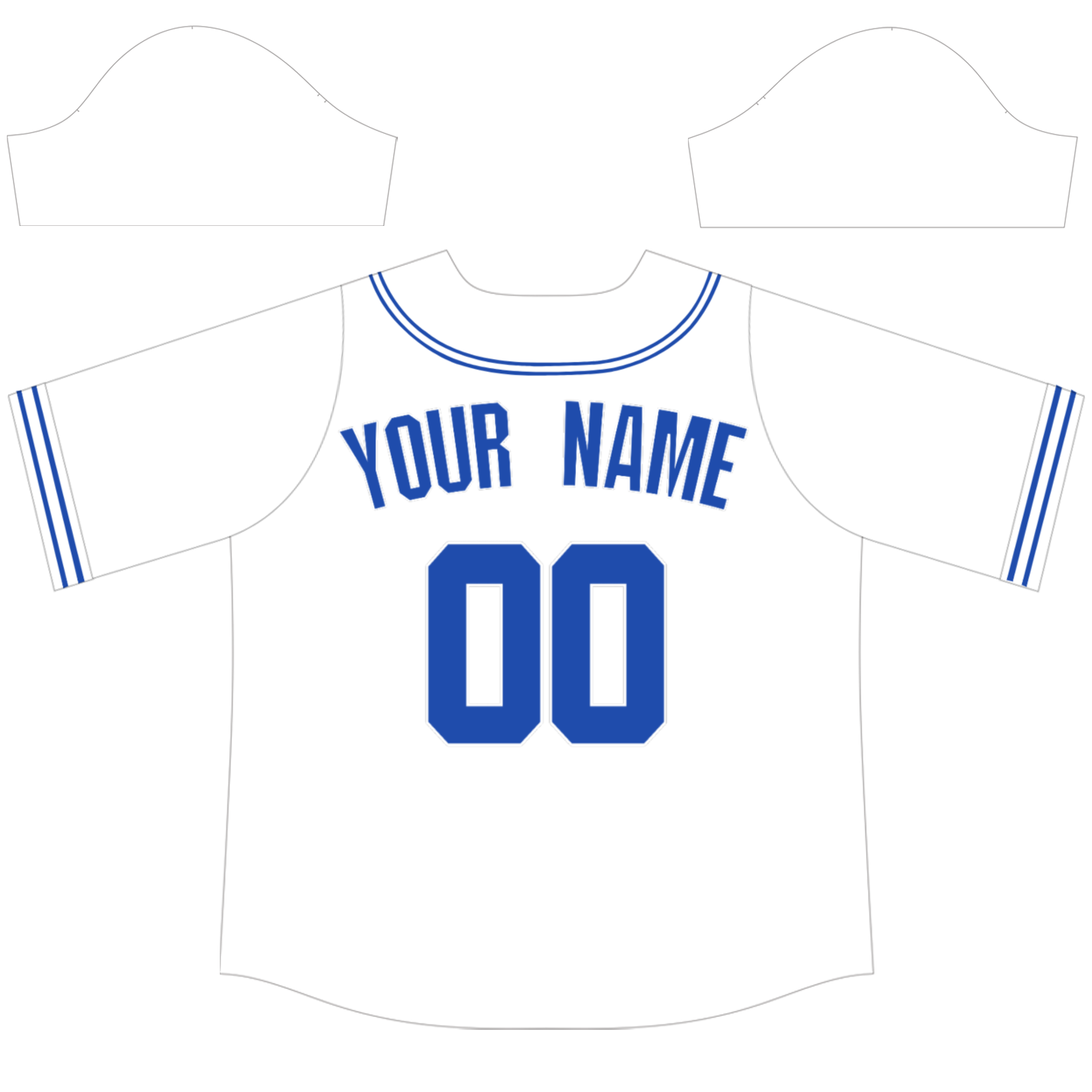 Custom White Cobalt Blue-White Authentic Baseball Jersey