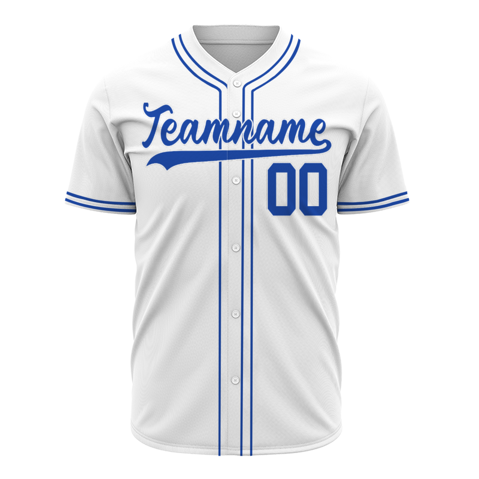 Custom White Cobalt Blue-White Authentic Baseball Jersey