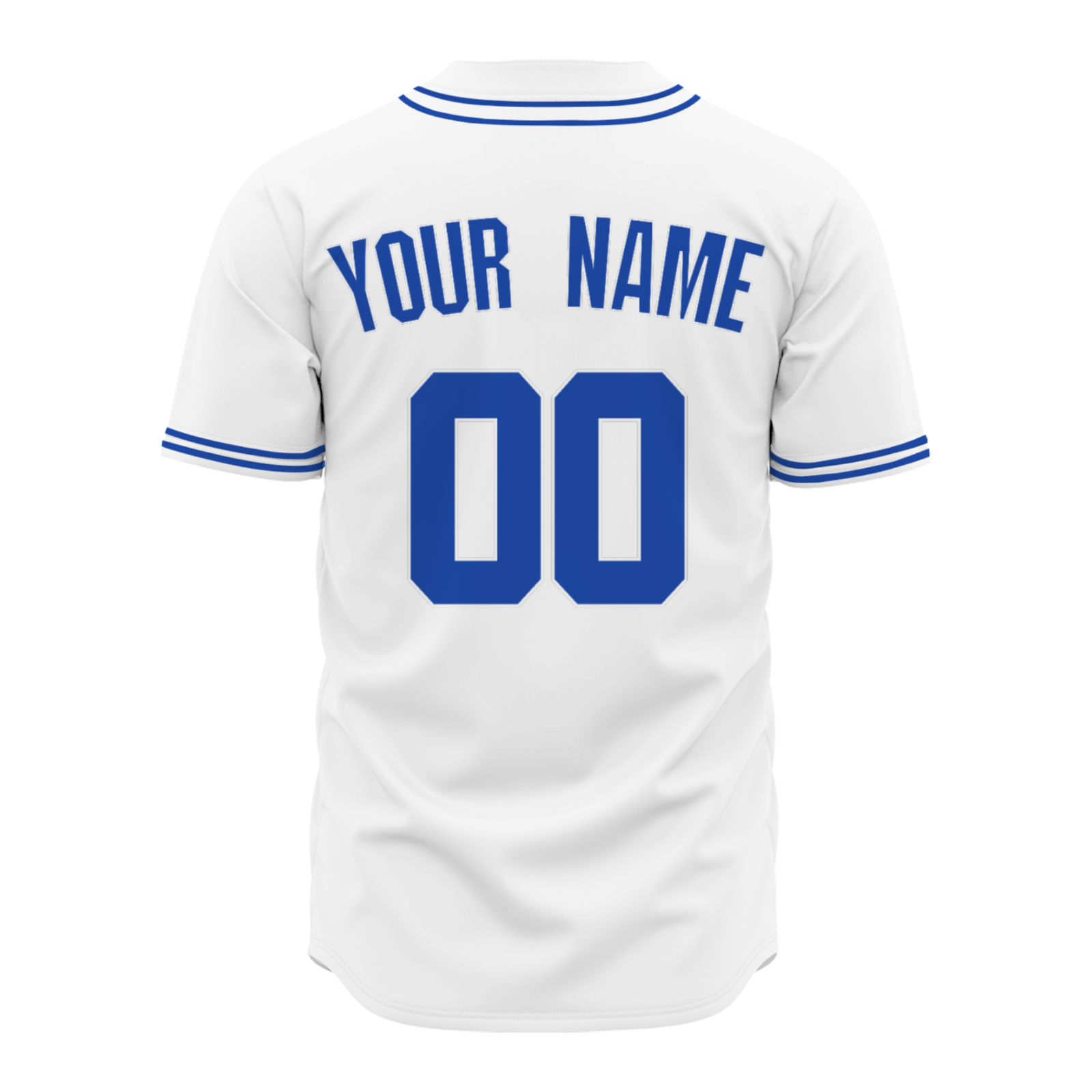 Custom White Cobalt Blue-White Authentic Baseball Jersey