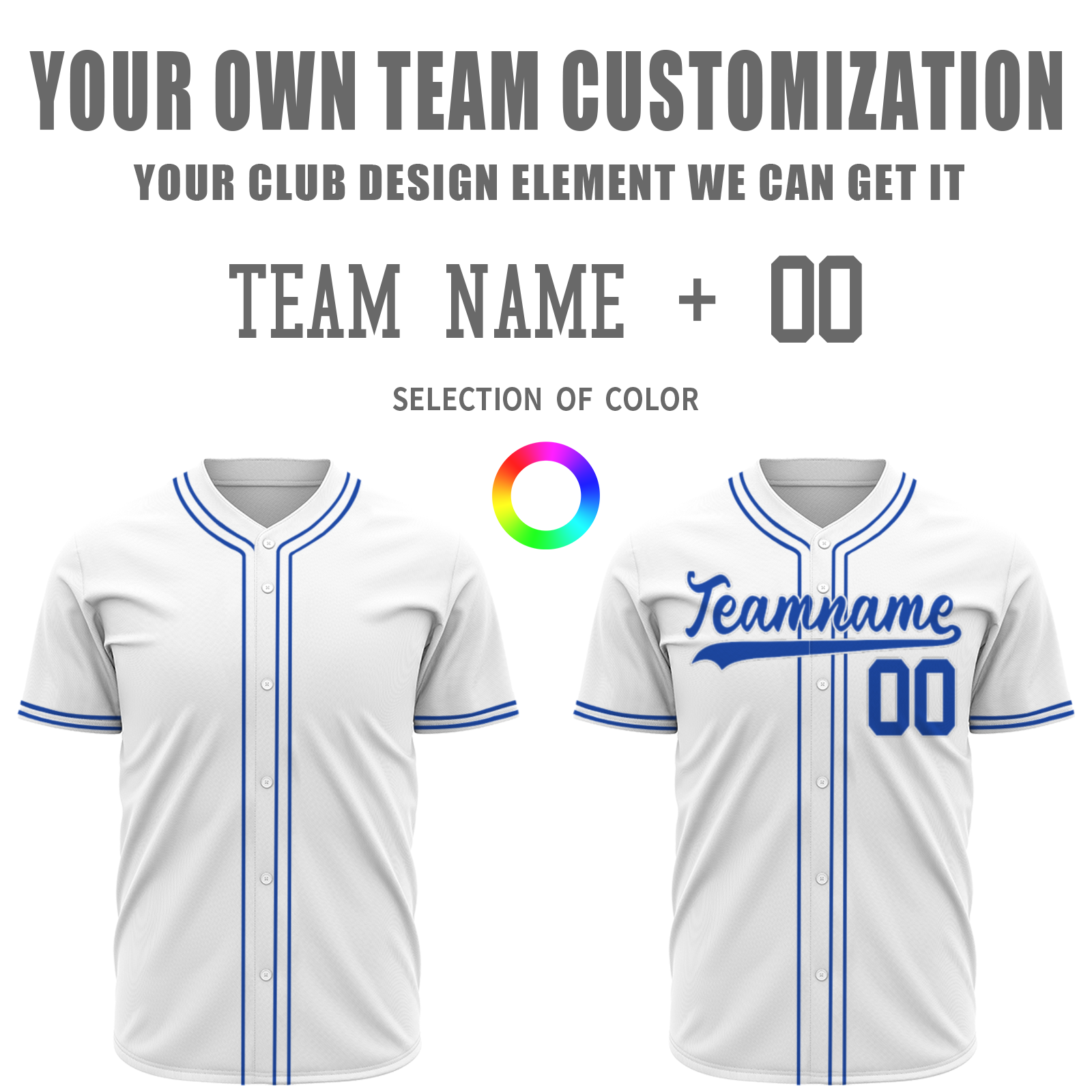 Custom White Cobalt Blue-White Authentic Baseball Jersey