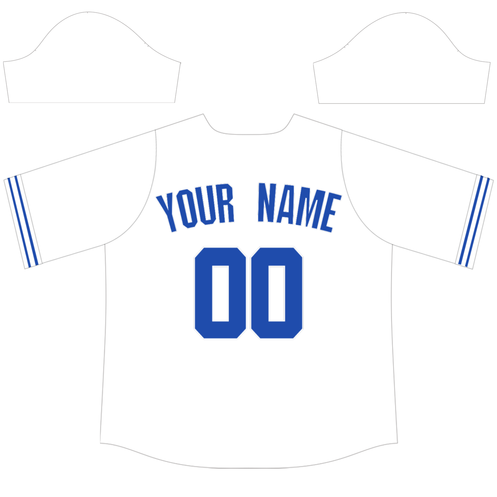 Custom White Cobalt Blue-White Authentic Baseball Jersey