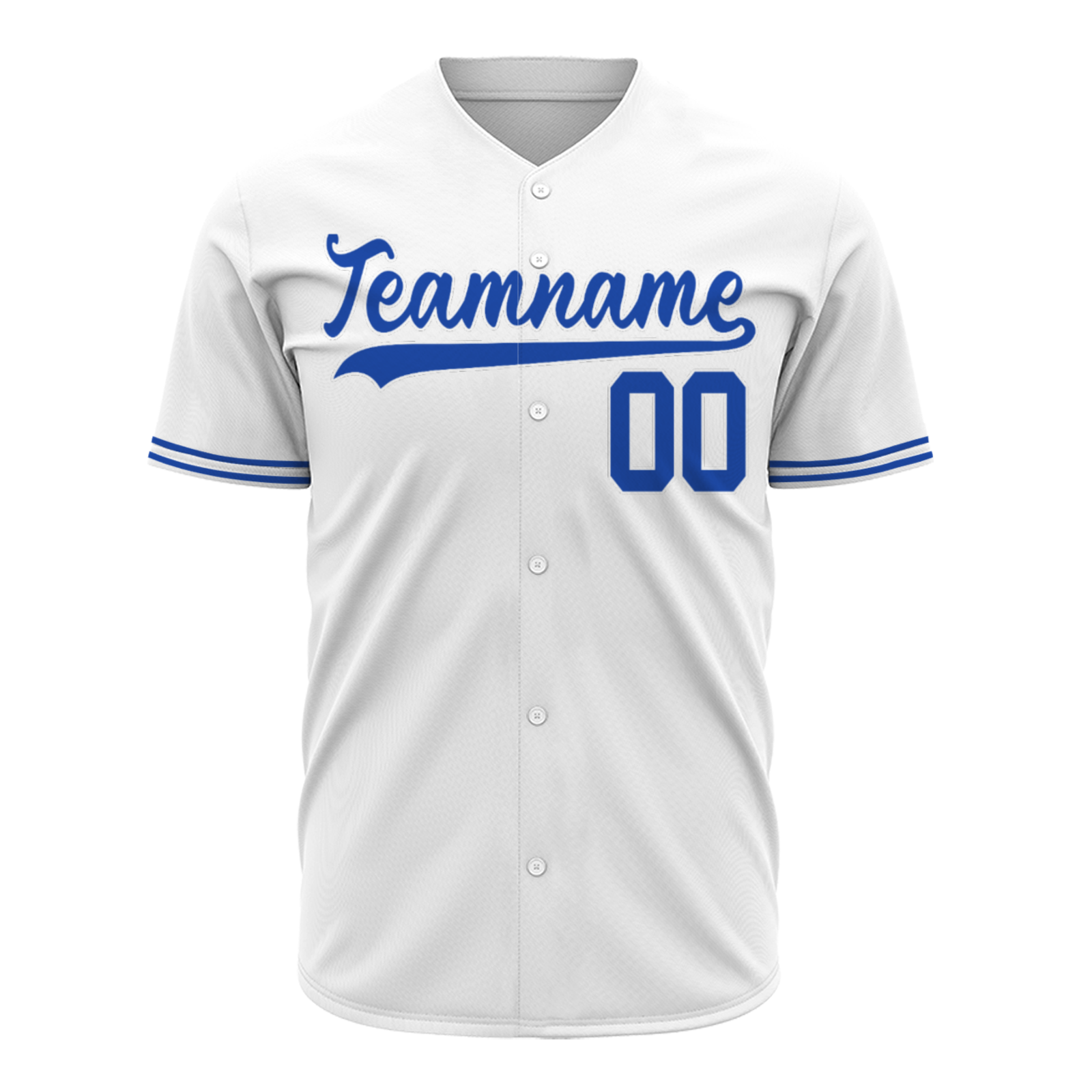 Custom White Cobalt Blue-White Authentic Baseball Jersey