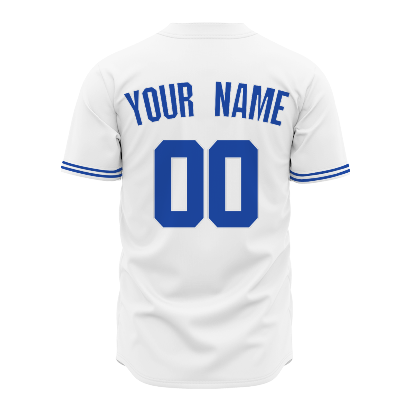 Custom White Cobalt Blue-White Authentic Baseball Jersey