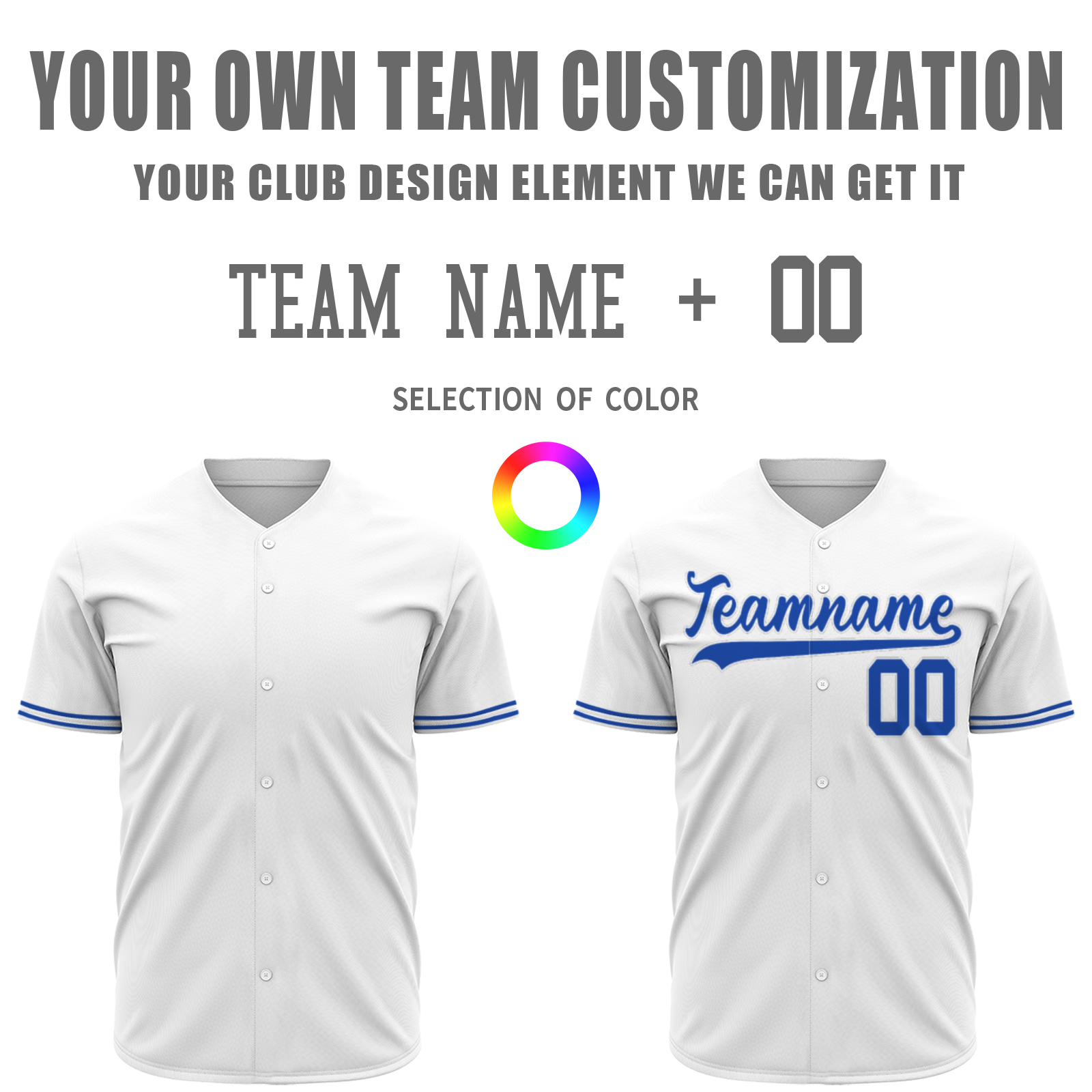 Custom White Cobalt Blue-White Authentic Baseball Jersey