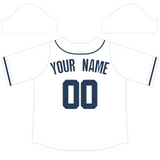 Custom White Gray Black-White Authentic Baseball Jersey