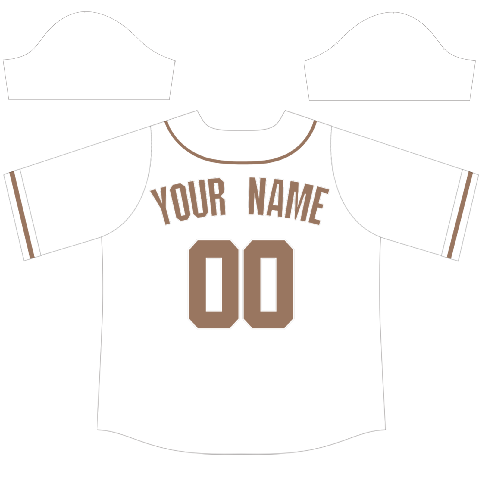 Custom White Yellowish Brown-White Authentic Baseball Jersey