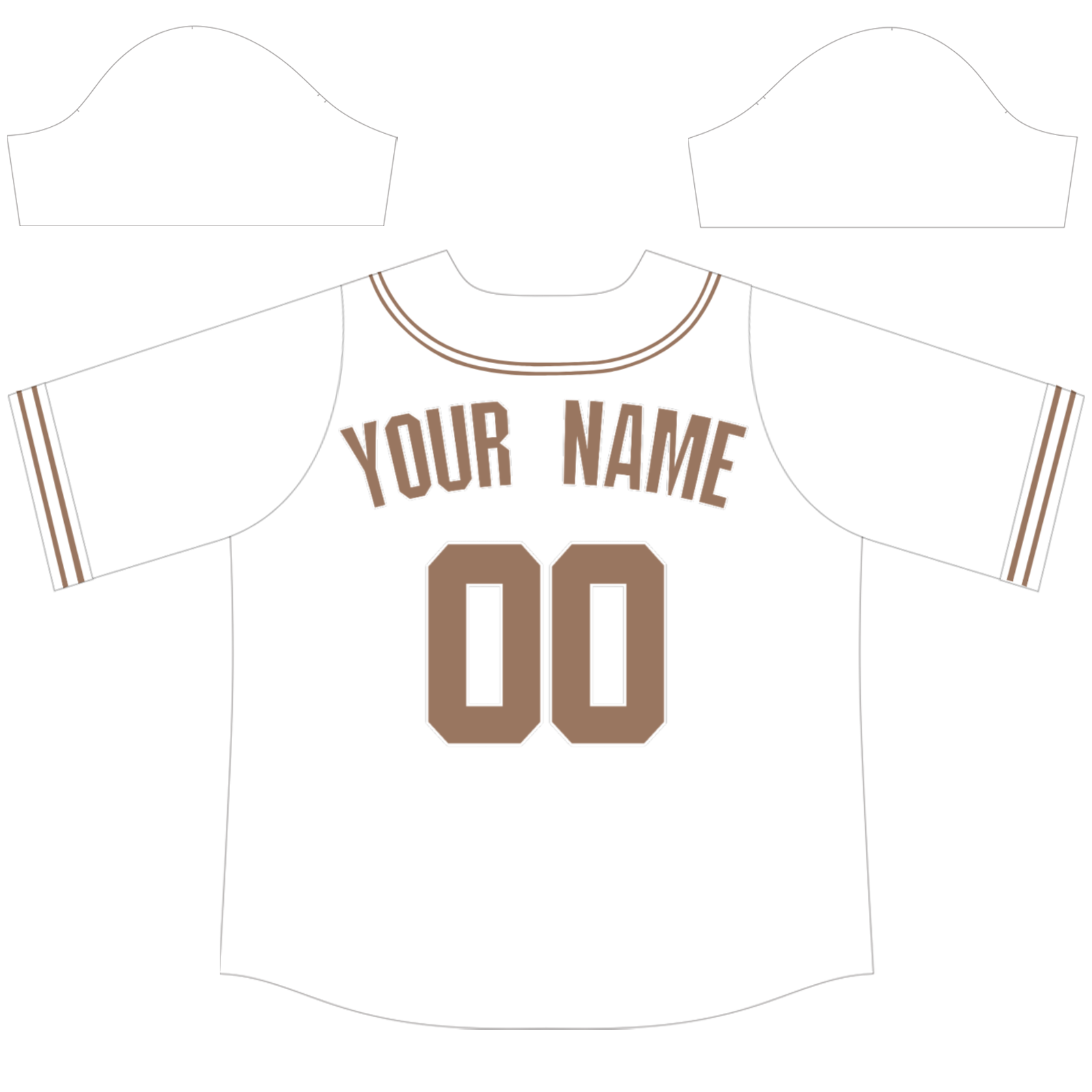 Custom White Yellowish Brown-White Authentic Baseball Jersey