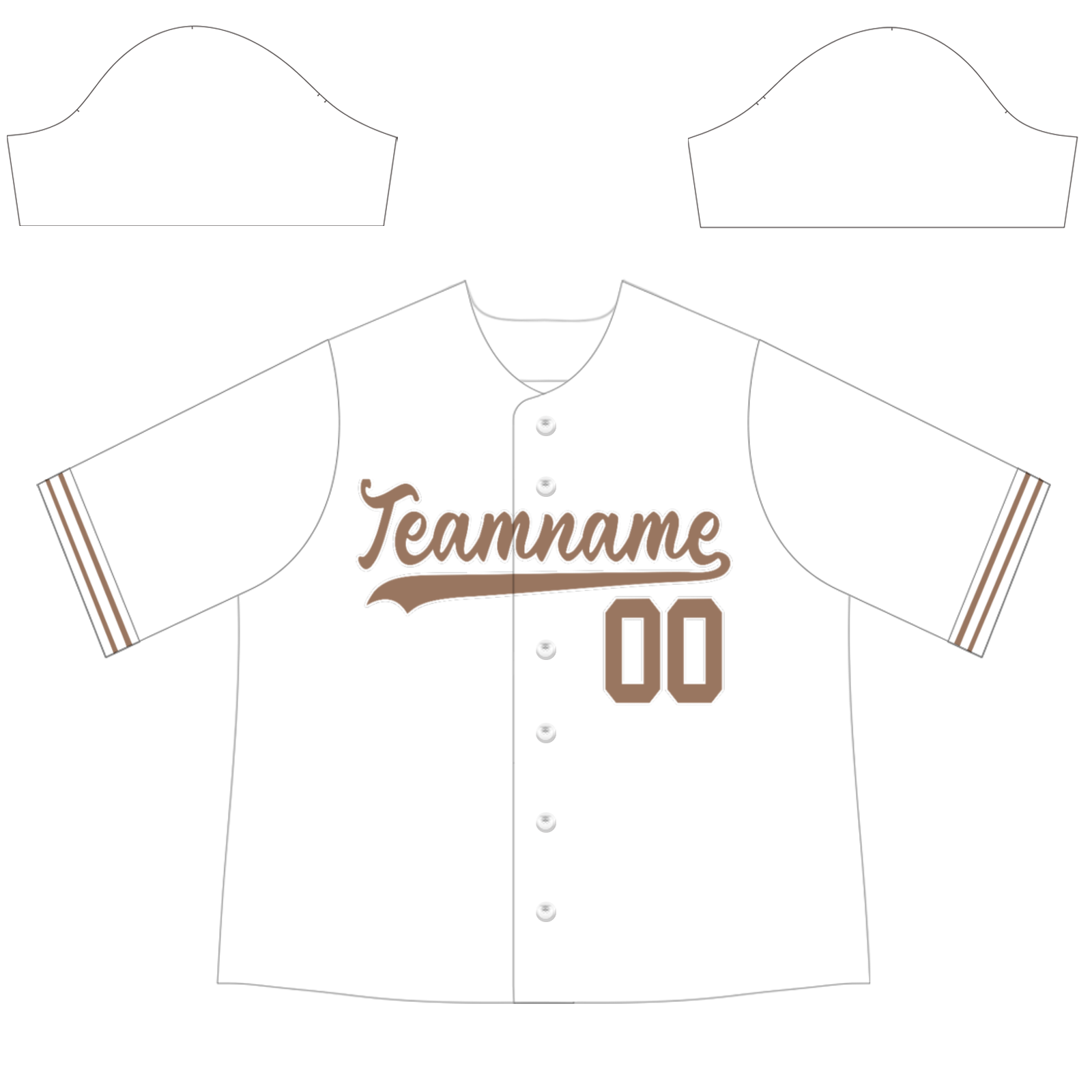 Custom White Yellowish Brown-White Authentic Baseball Jersey