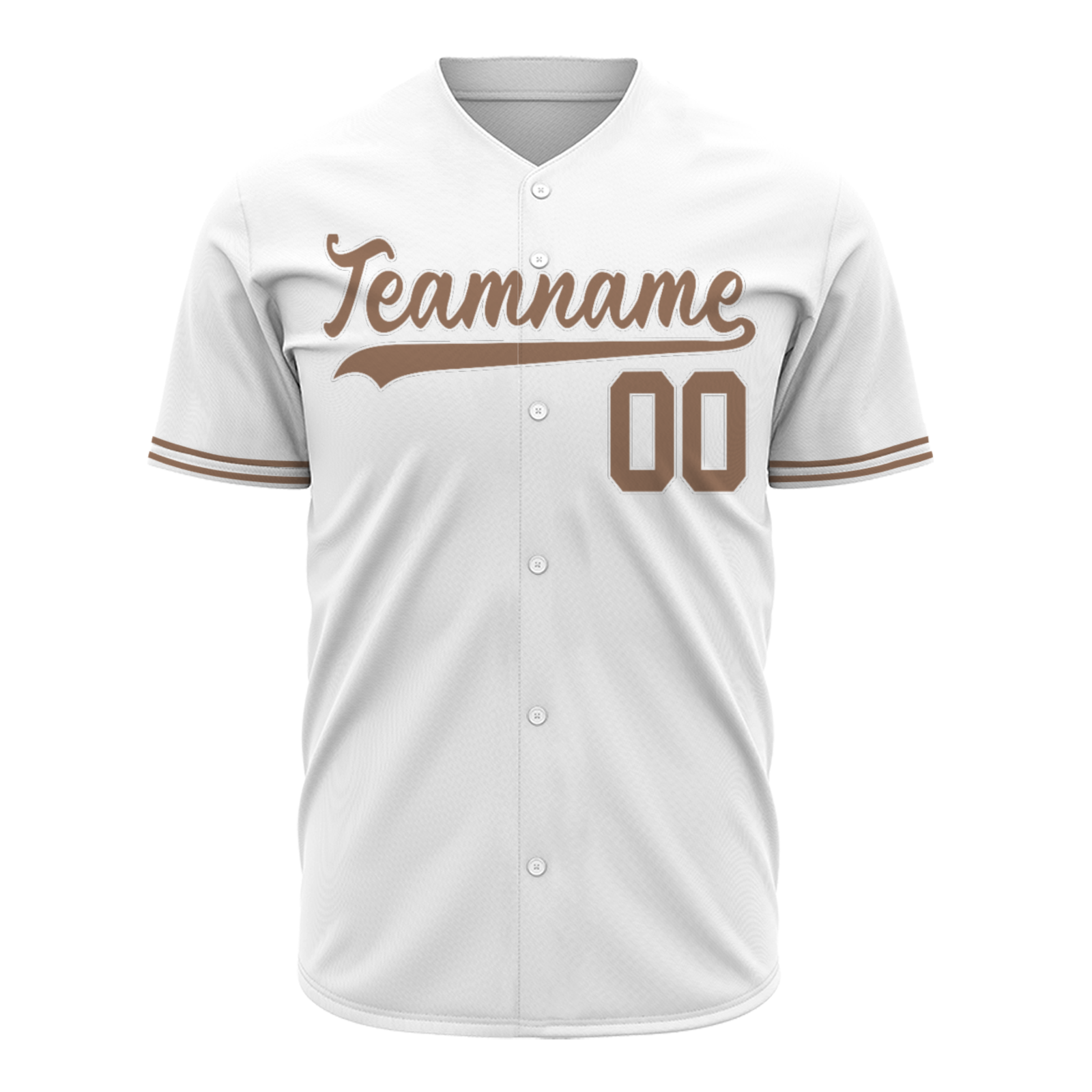 Custom White Yellowish Brown-White Authentic Baseball Jersey