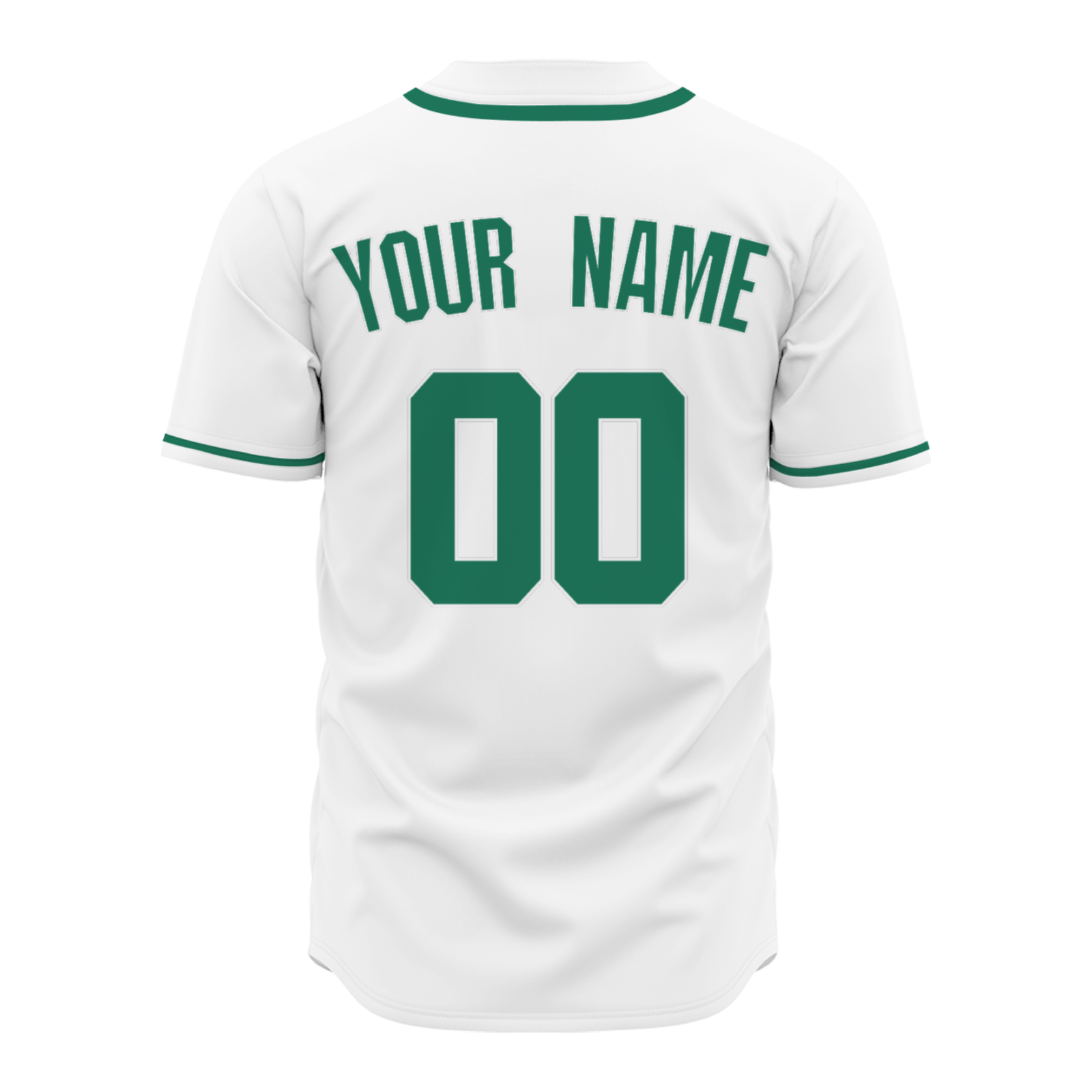 Custom White Dark Mint Green-White Authentic Baseball Jersey