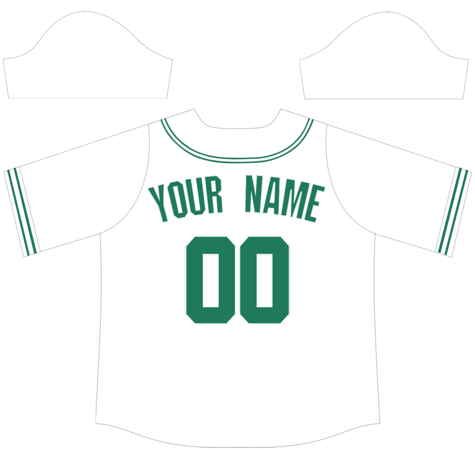 Custom White Dark Mint Green-White Authentic Baseball Jersey