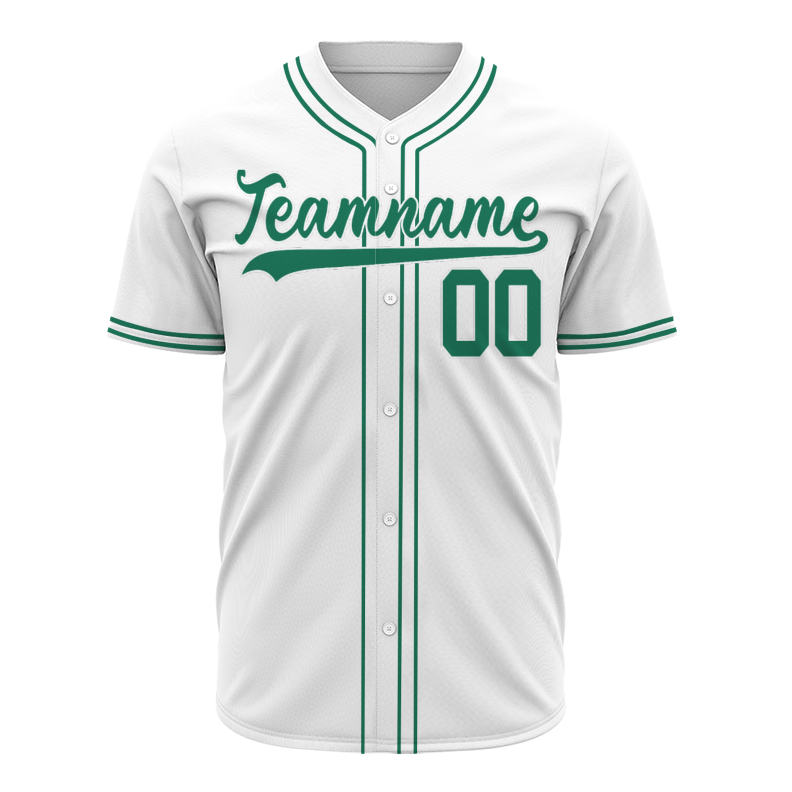 Custom White Dark Mint Green-White Authentic Baseball Jersey