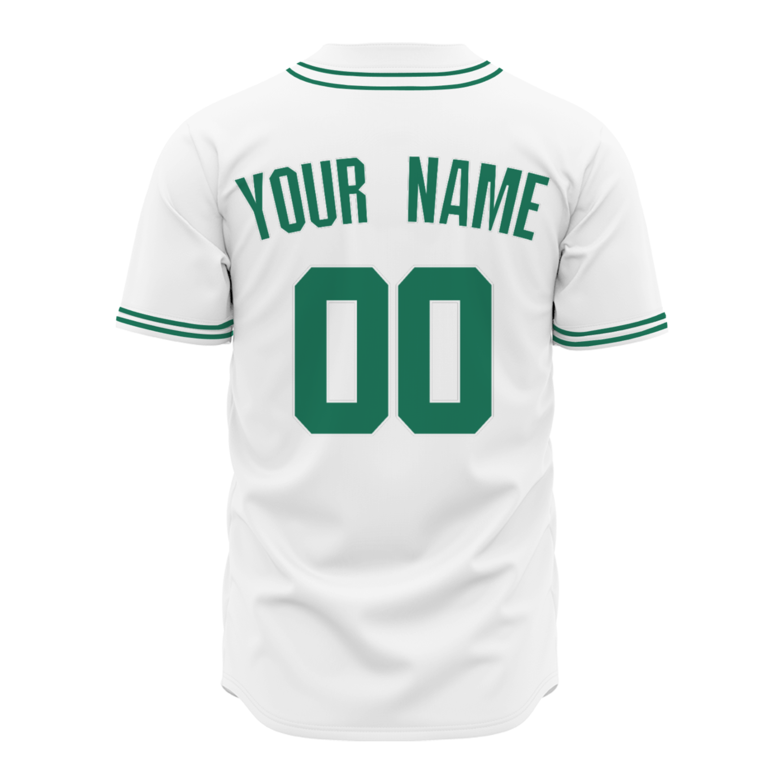 Custom White Dark Mint Green-White Authentic Baseball Jersey