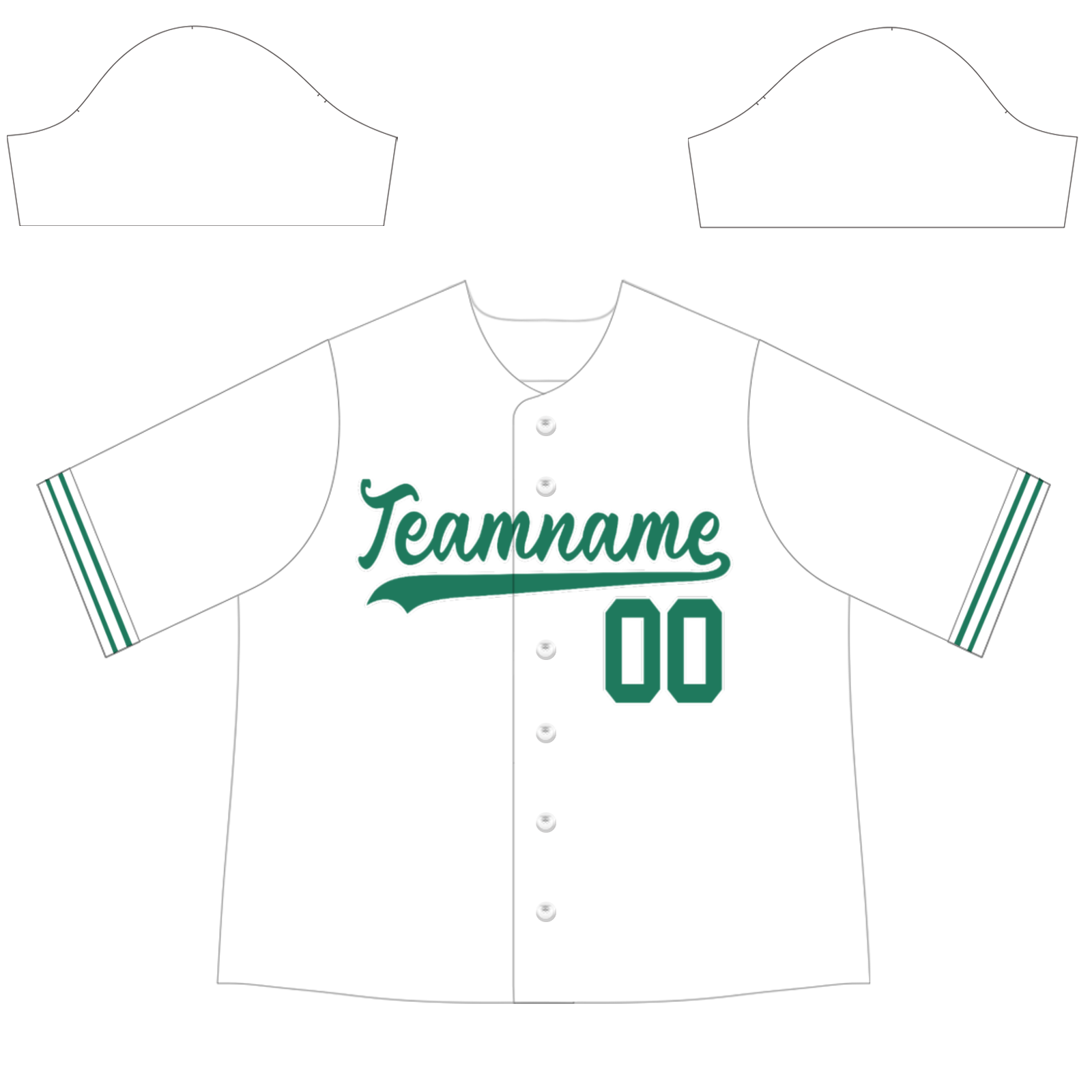 Custom White Dark Mint Green-White Authentic Baseball Jersey