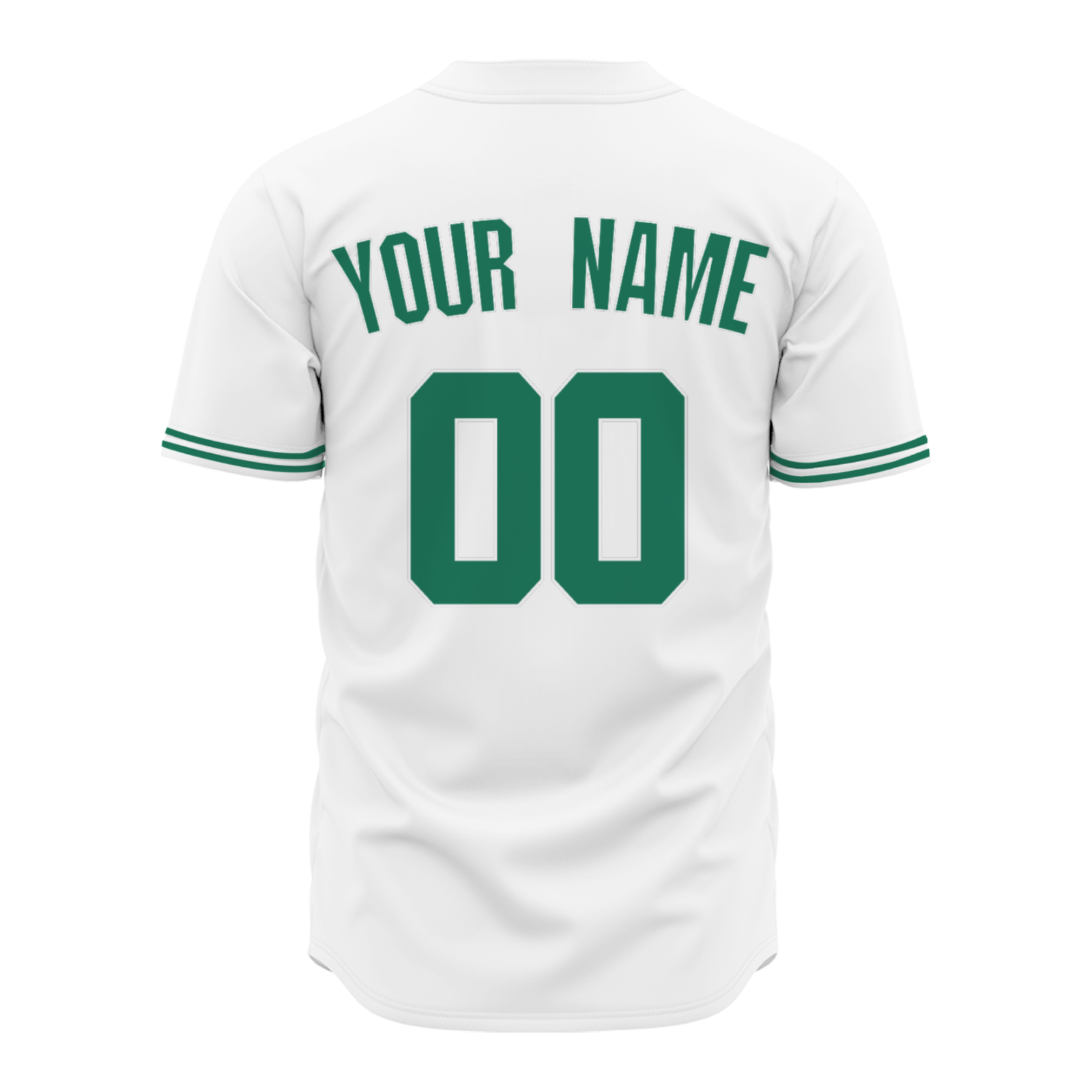 Custom White Dark Mint Green-White Authentic Baseball Jersey