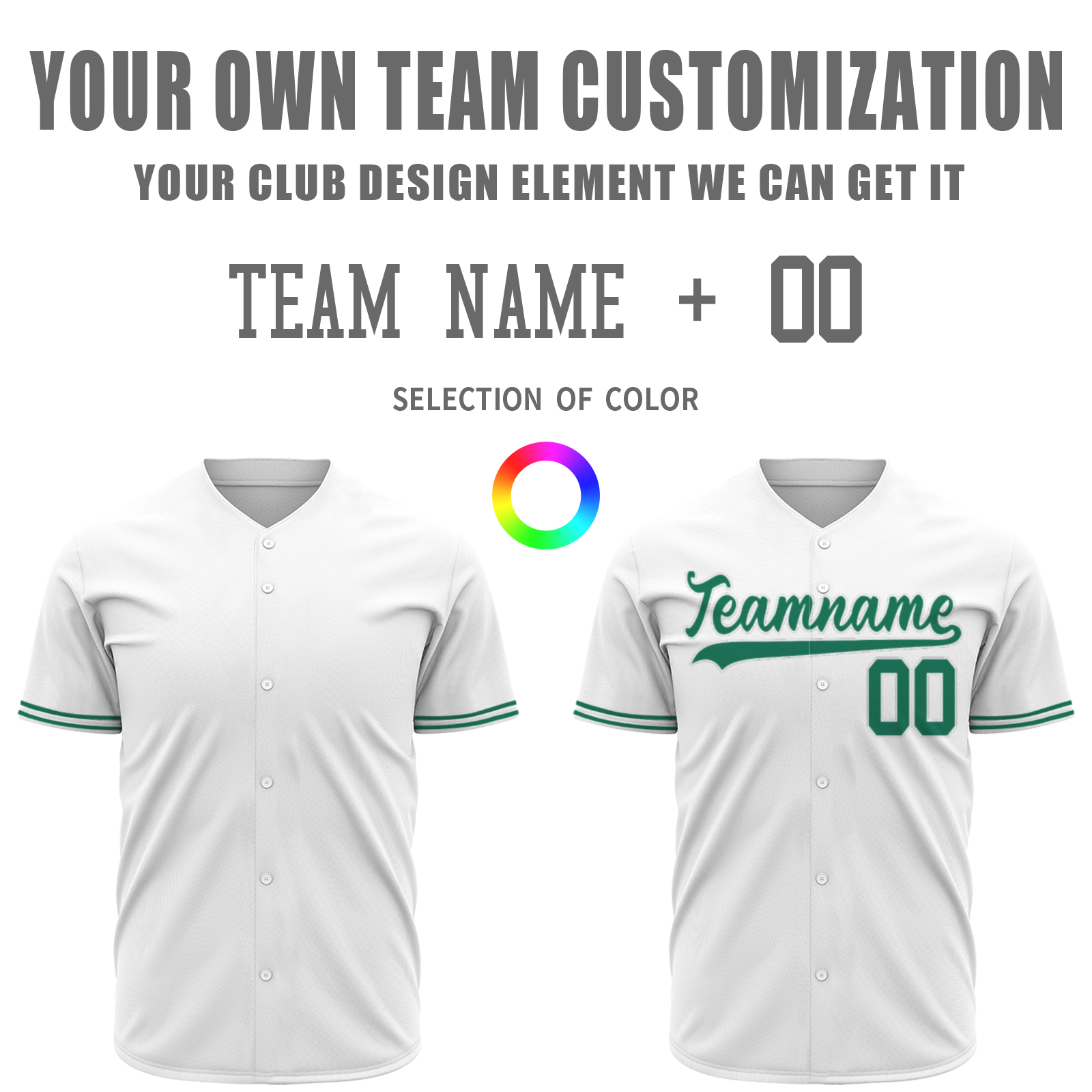 Custom White Dark Mint Green-White Authentic Baseball Jersey