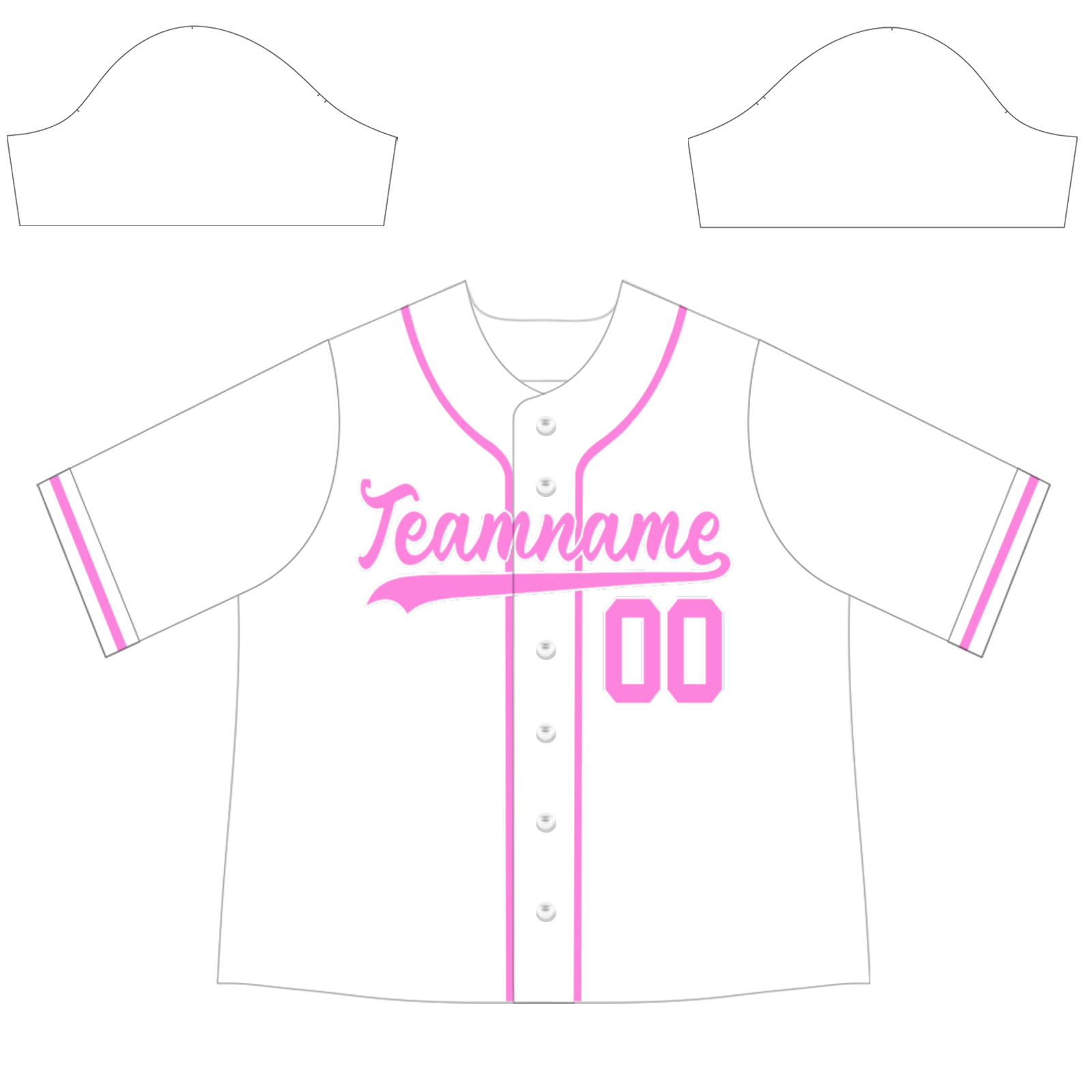 Custom White Pink-White Authentic Baseball Jersey