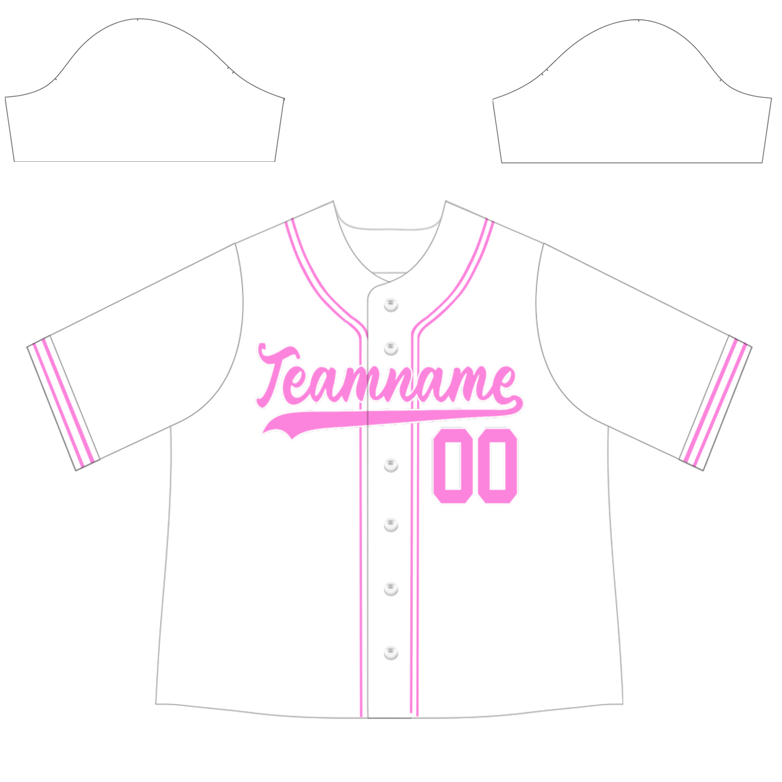 Custom White Pink-White Authentic Baseball Jersey