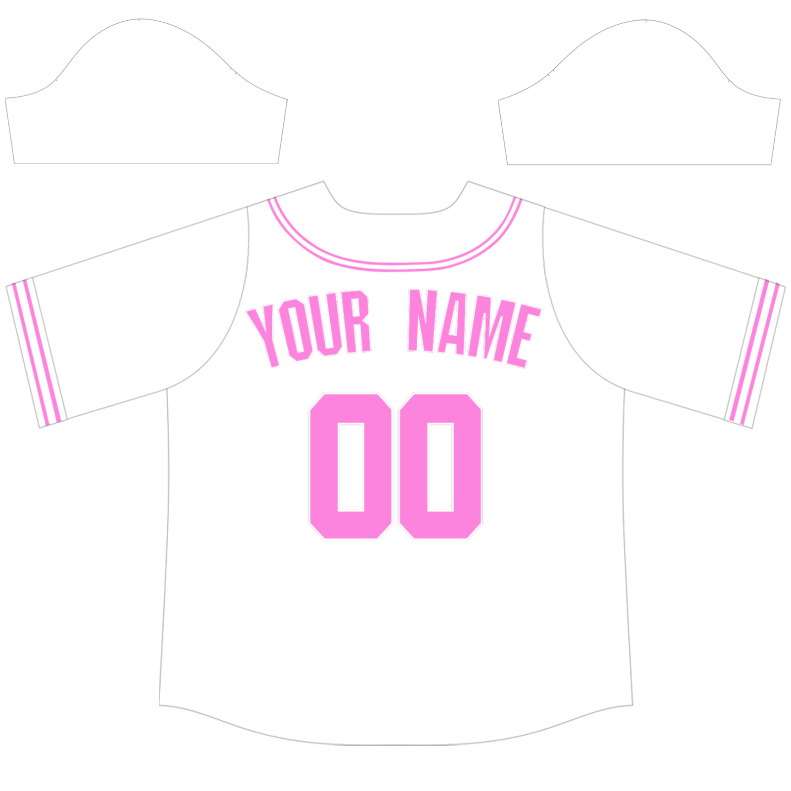 Custom White Pink-White Authentic Baseball Jersey