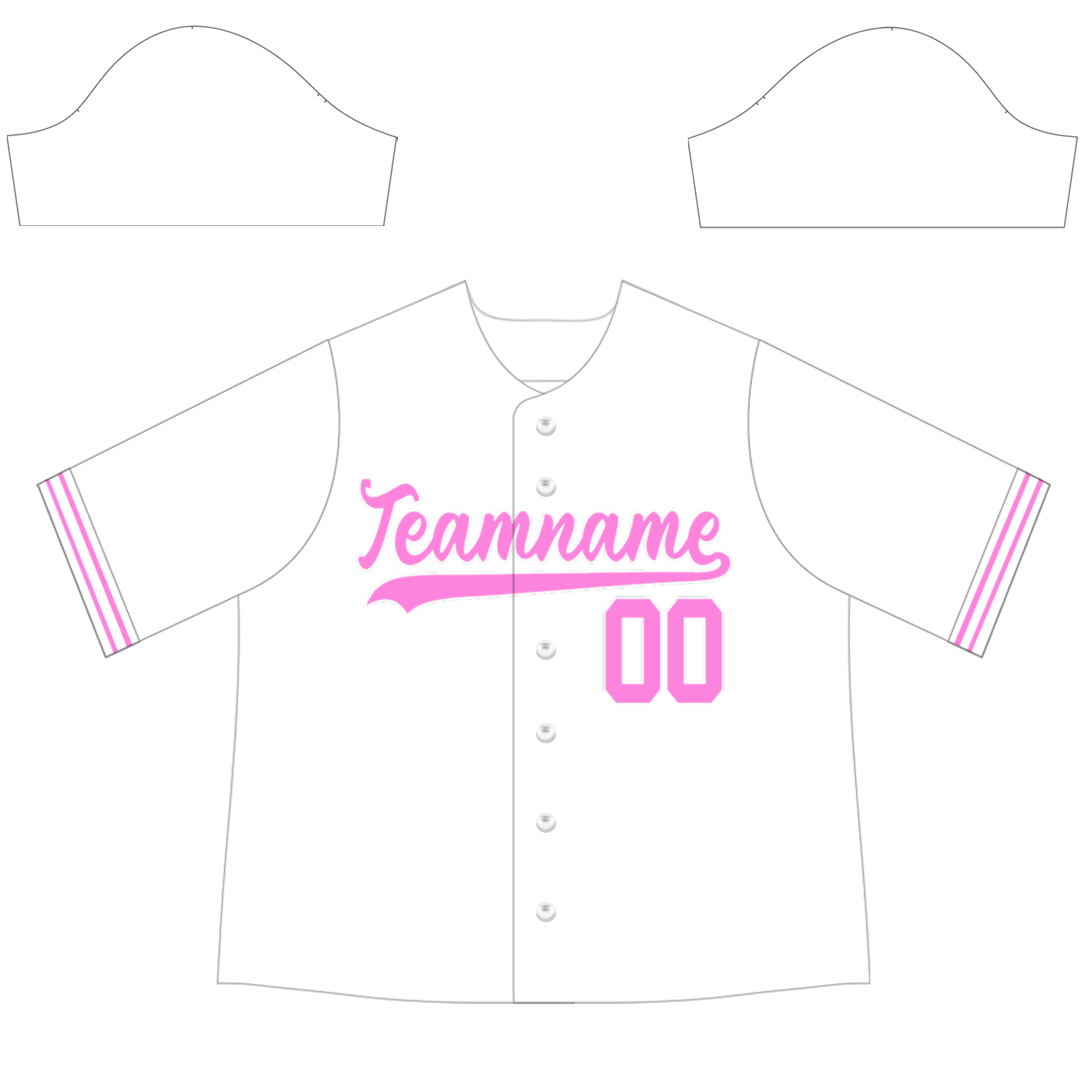 Custom White Pink-White Authentic Baseball Jersey