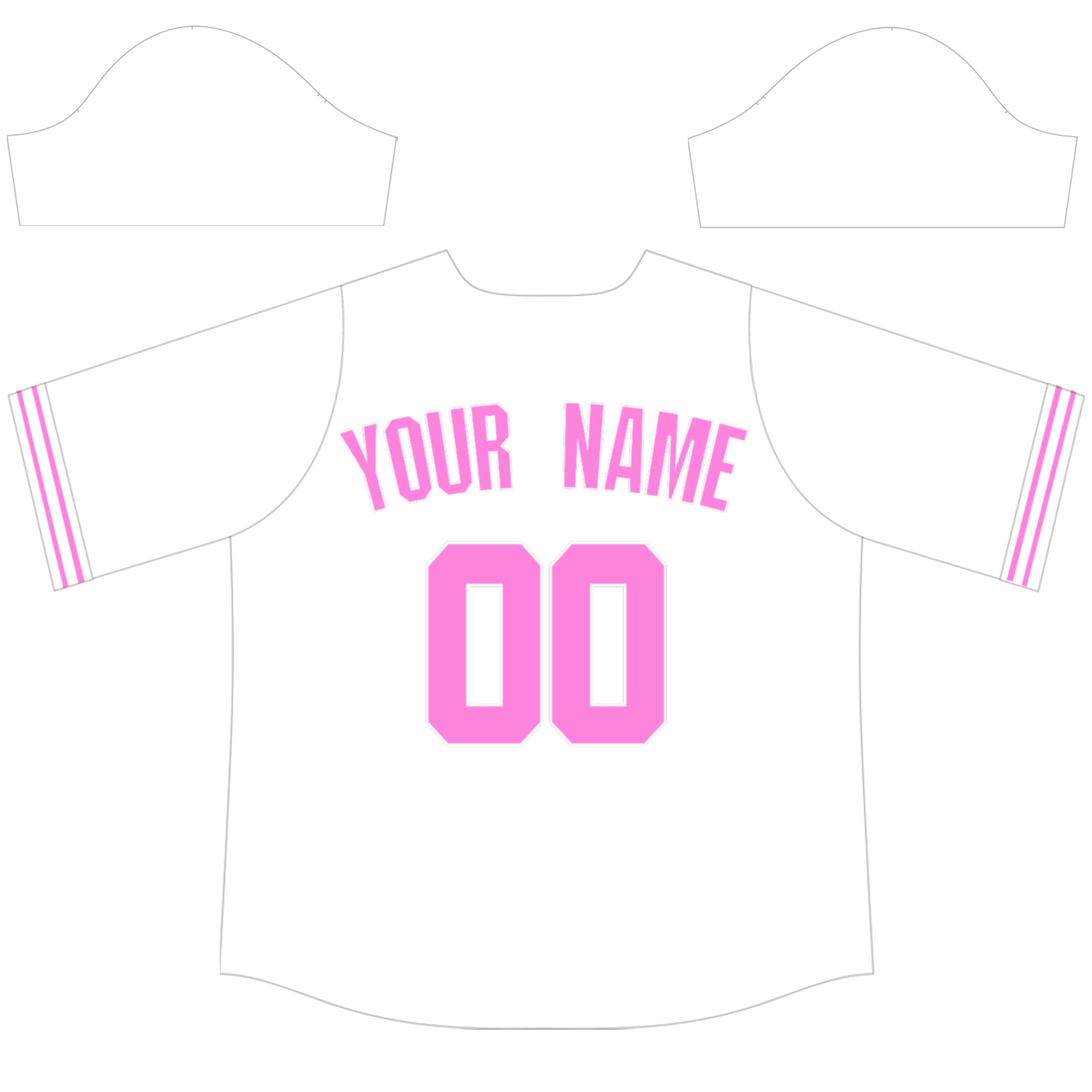 Custom White Pink-White Authentic Baseball Jersey