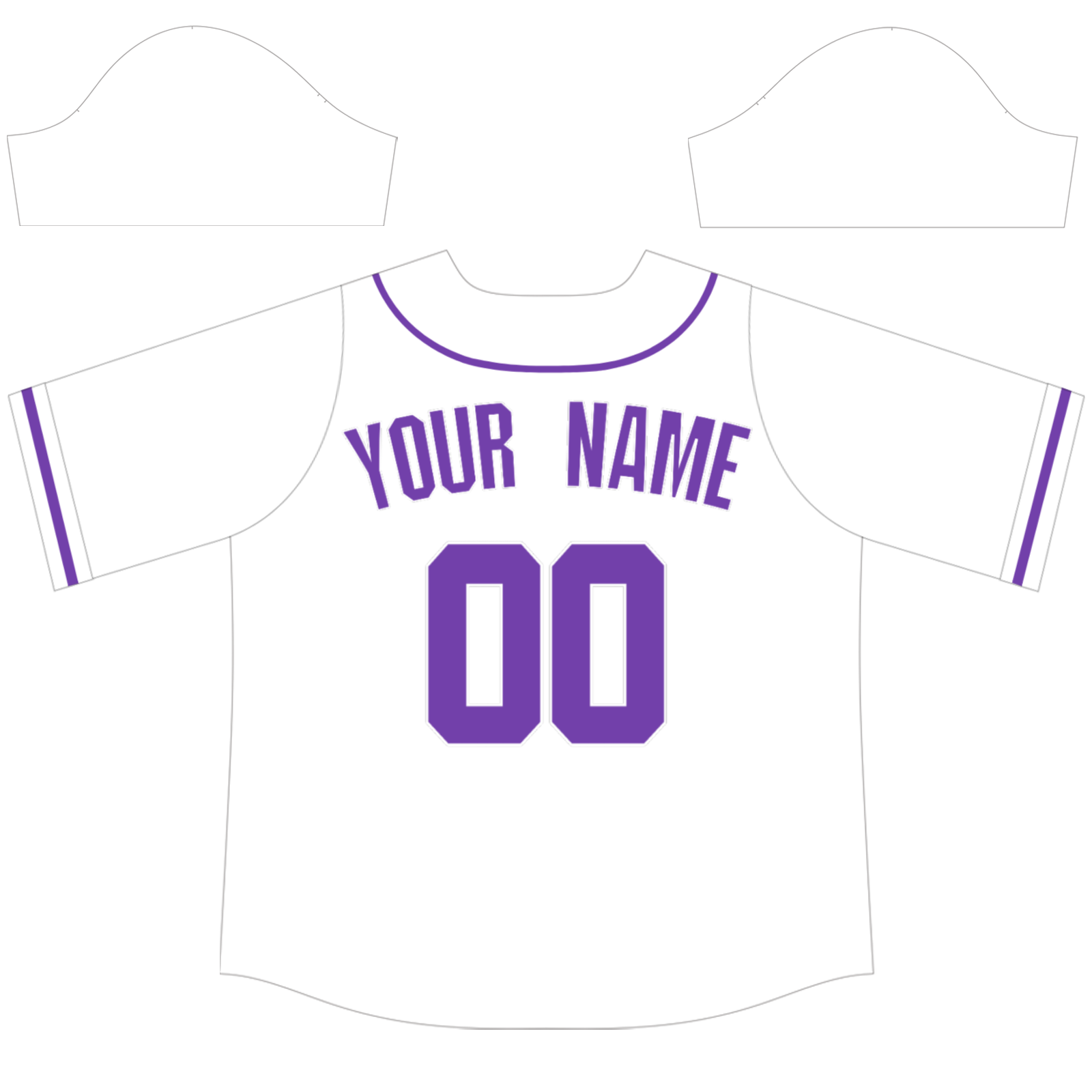 Custom White Purple-White Authentic Baseball Jersey