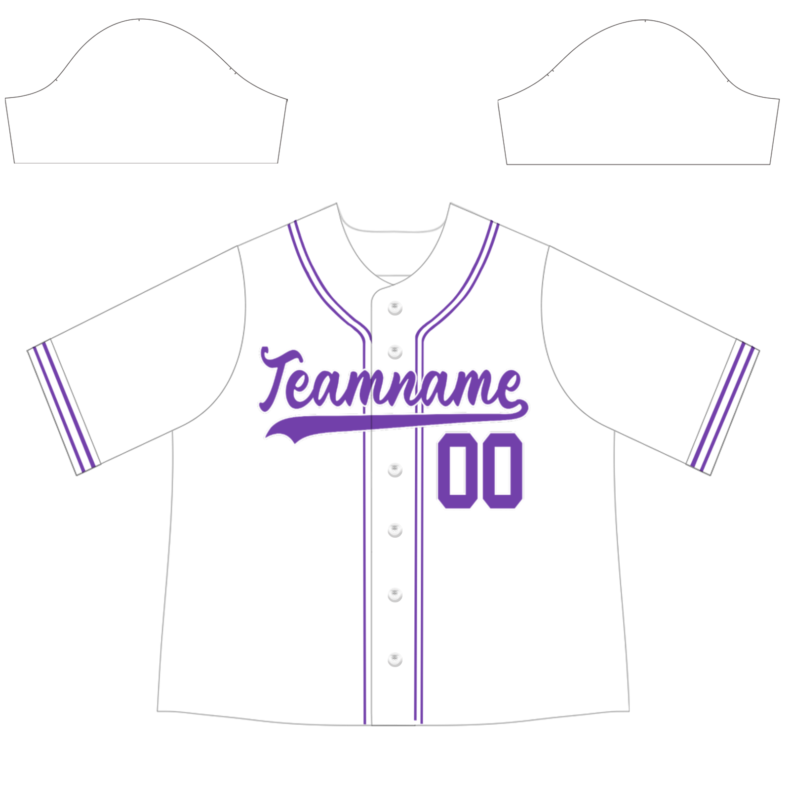 Custom White Purple-White Authentic Baseball Jersey