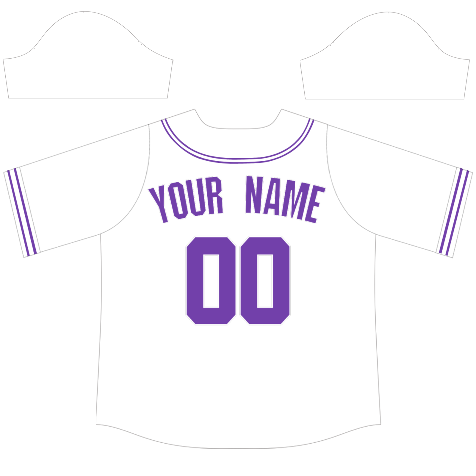 Custom White Purple-White Authentic Baseball Jersey