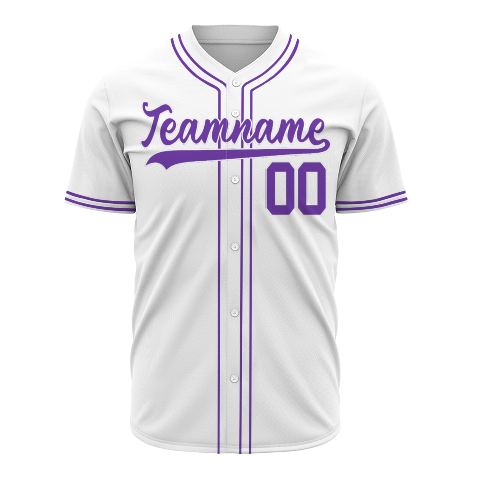 Custom White Purple-White Authentic Baseball Jersey