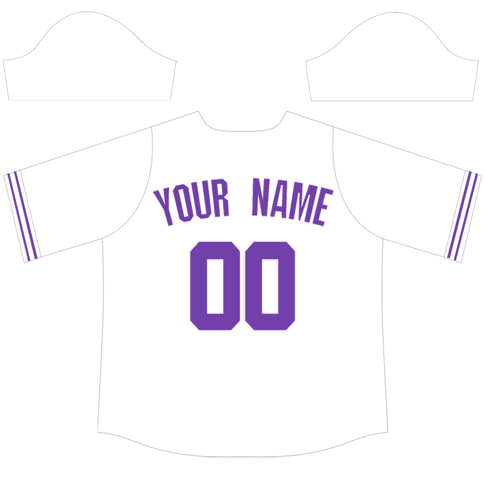 Custom White Purple-White Authentic Baseball Jersey