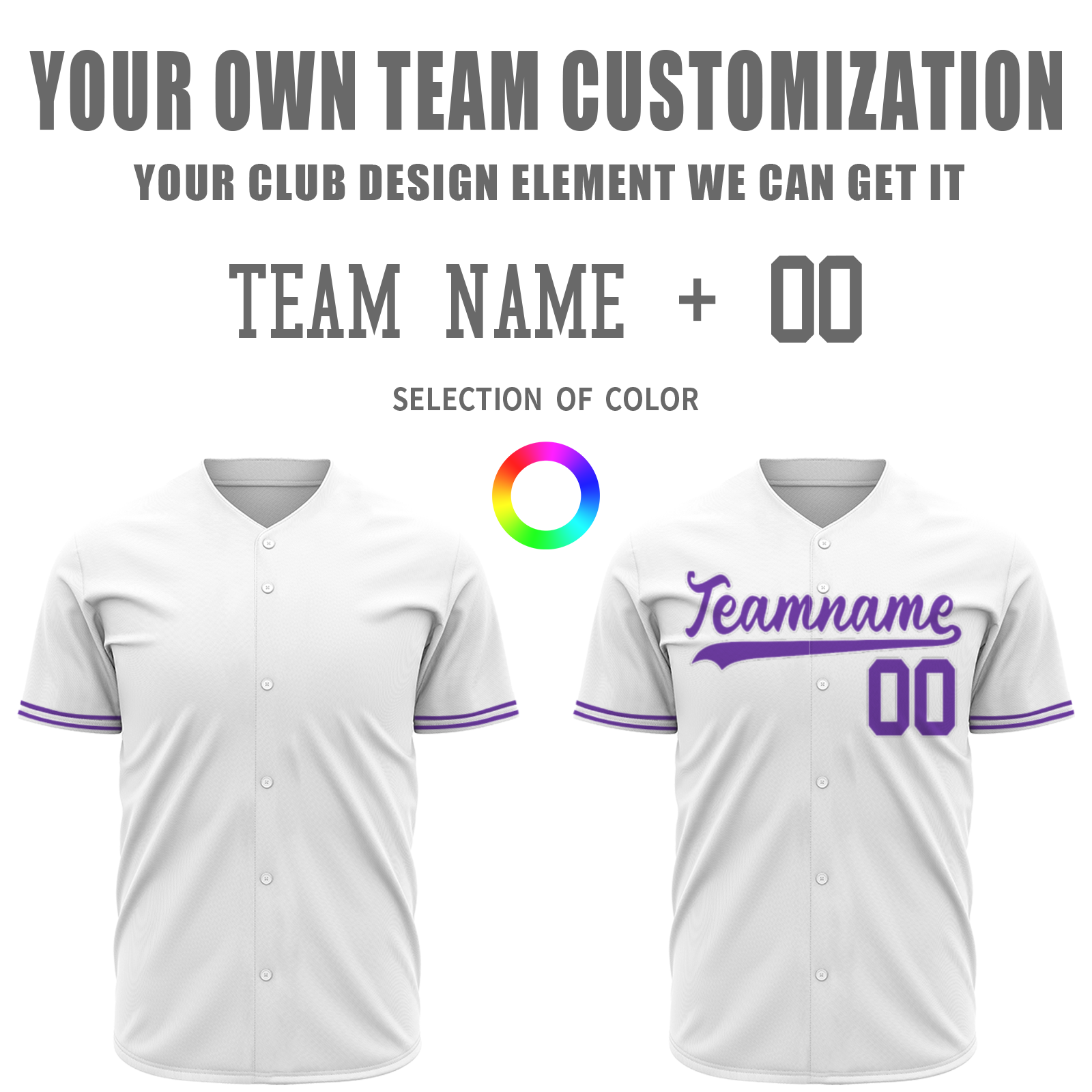 Custom White Purple-White Authentic Baseball Jersey